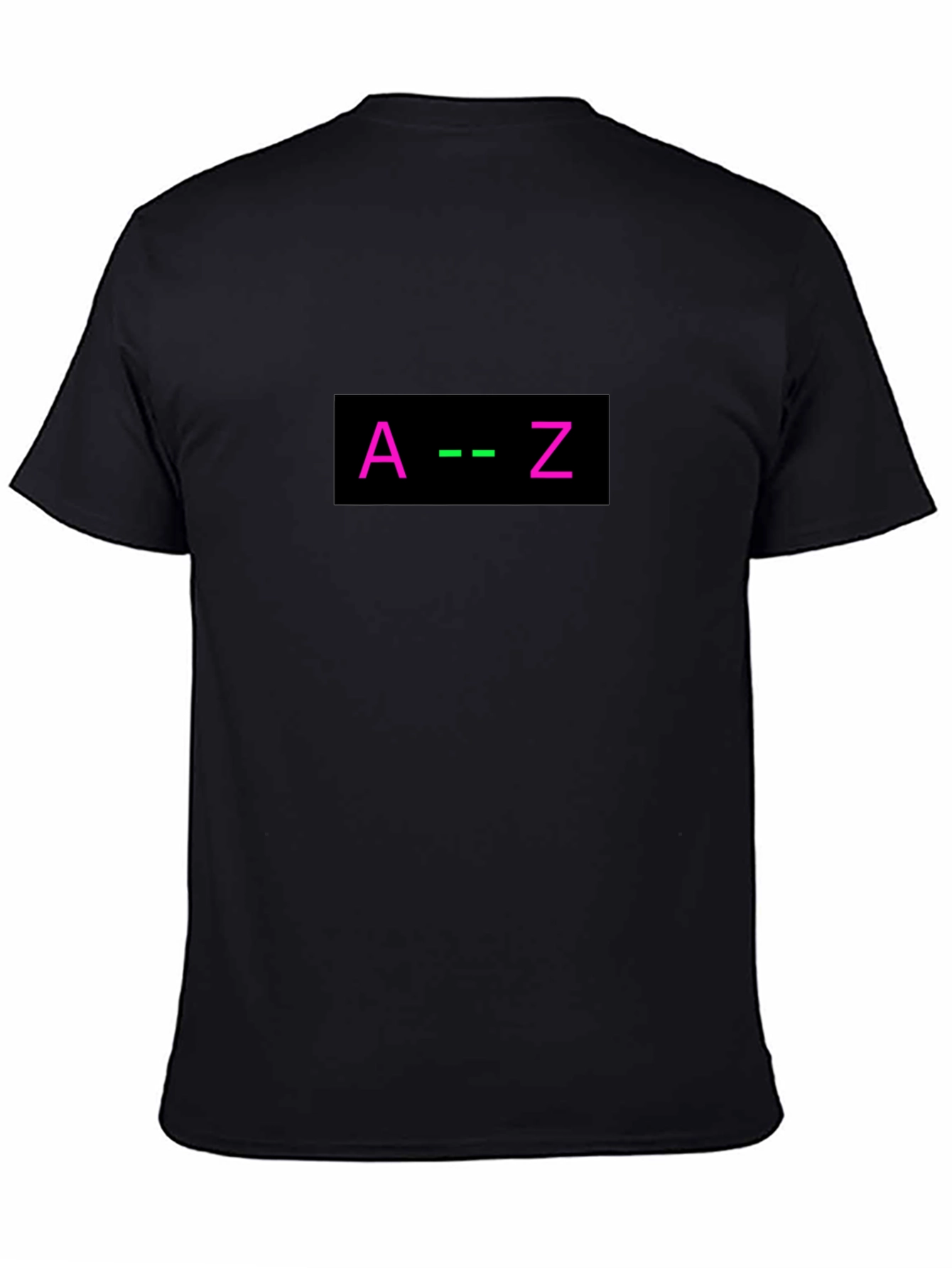 Black A to Z Graphic Tee - Black Cotton Blend view 4