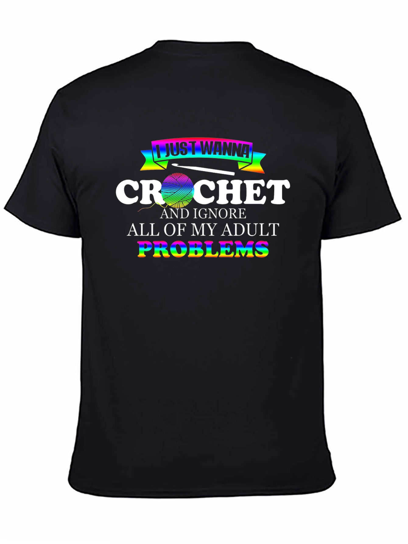 Crochet Adult Problems Funny Graphic T-Shirt - 4