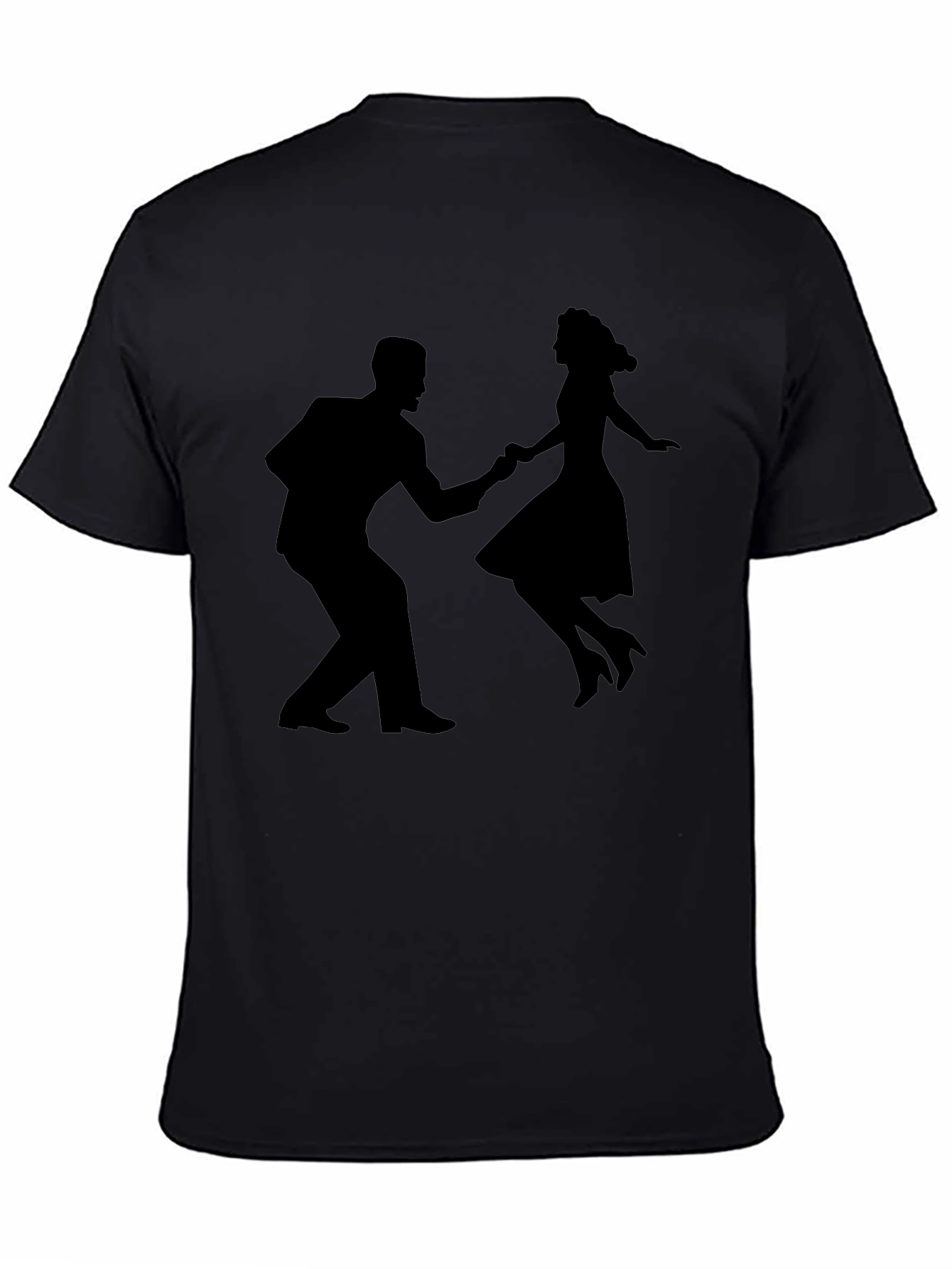 Black Retro Dance T-Shirt - Swing Style Graphic Tee view 4
