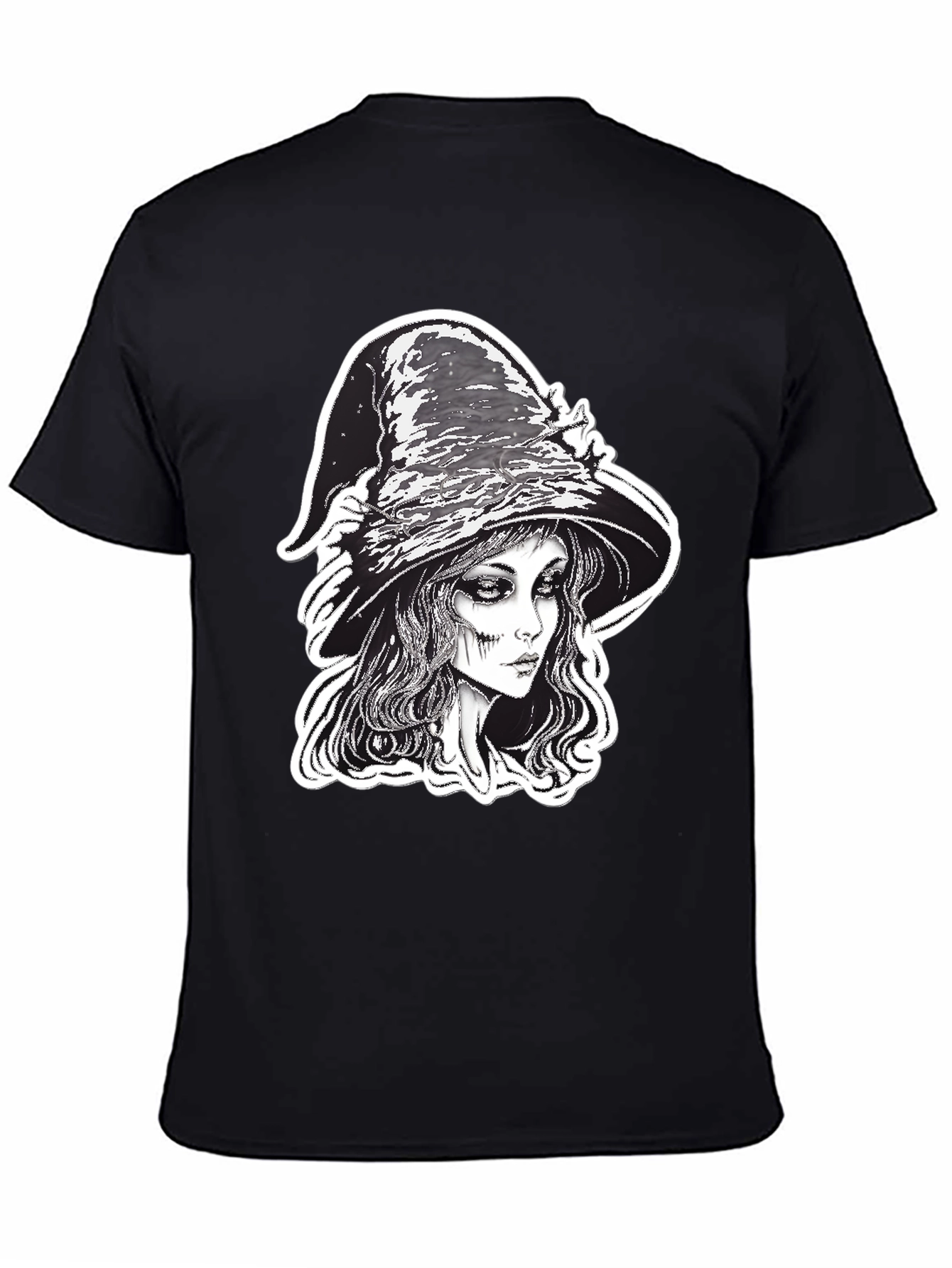 Black Witch Graphic Tee - Black Halloween Shirt view 4