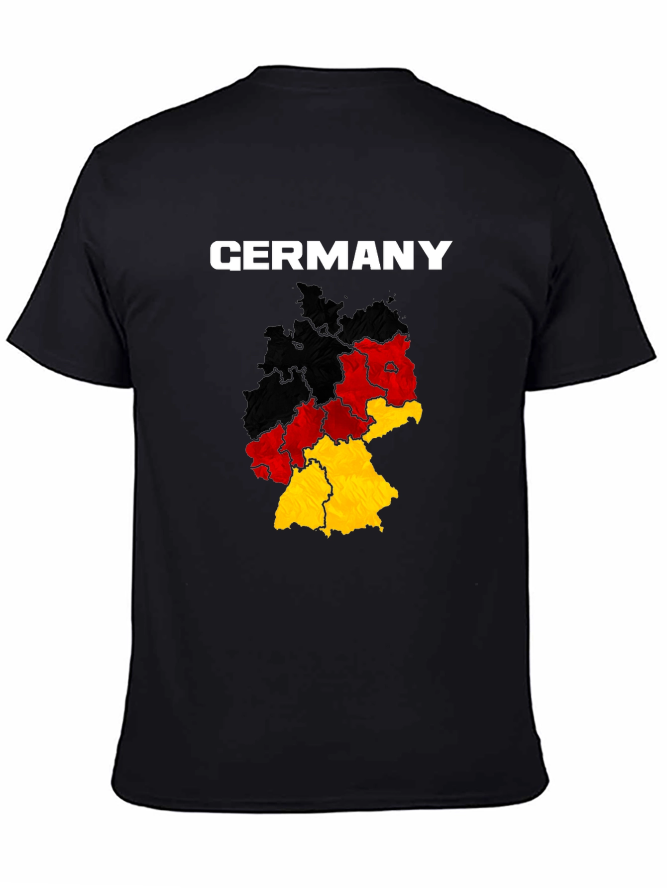 Germany Map T-Shirt - Black, Cotton - 4