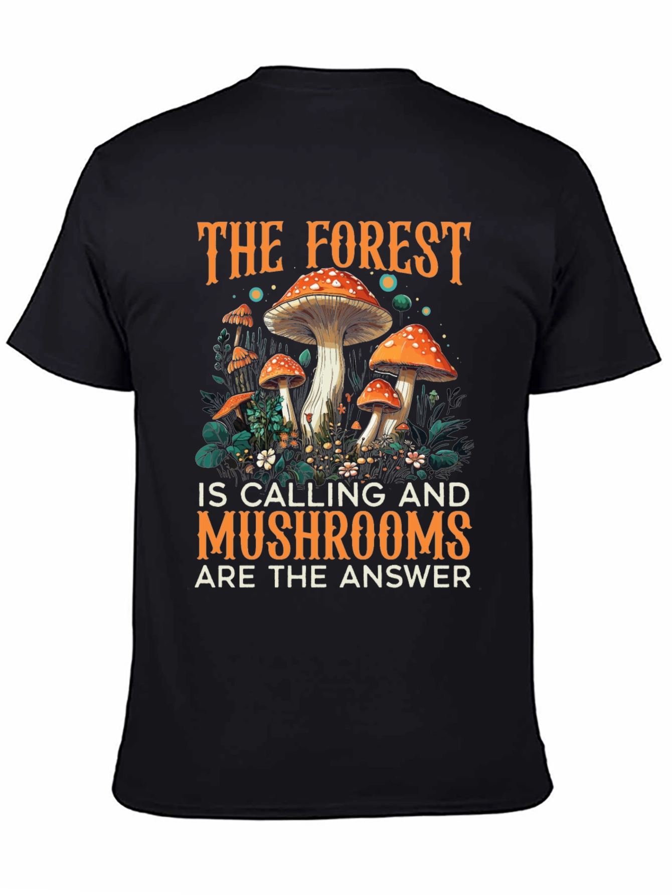 Black Forest Calling Mushroom Graphic Tee view 4