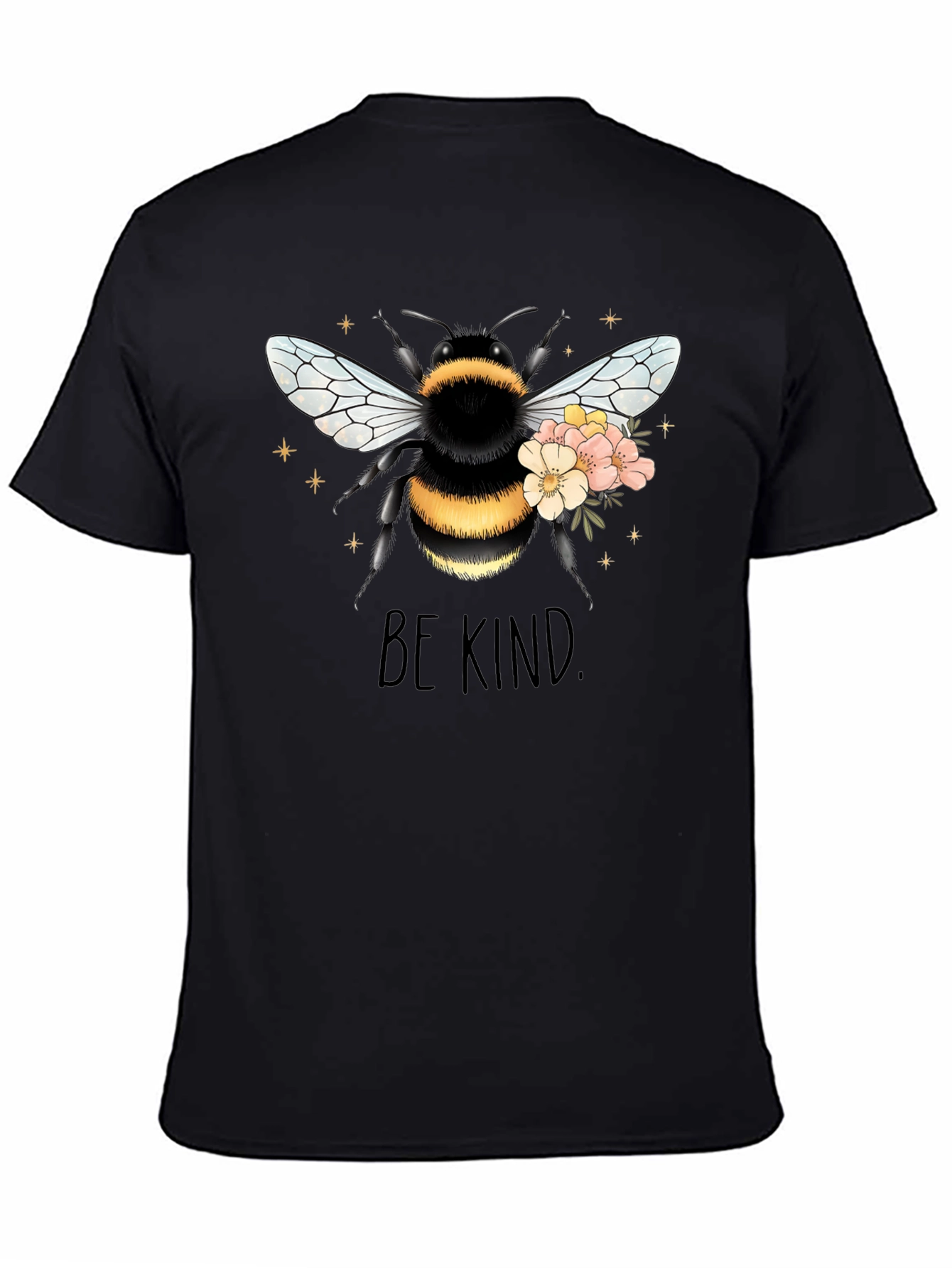 Black Bee Kind Graphic T-Shirt - Black view 4