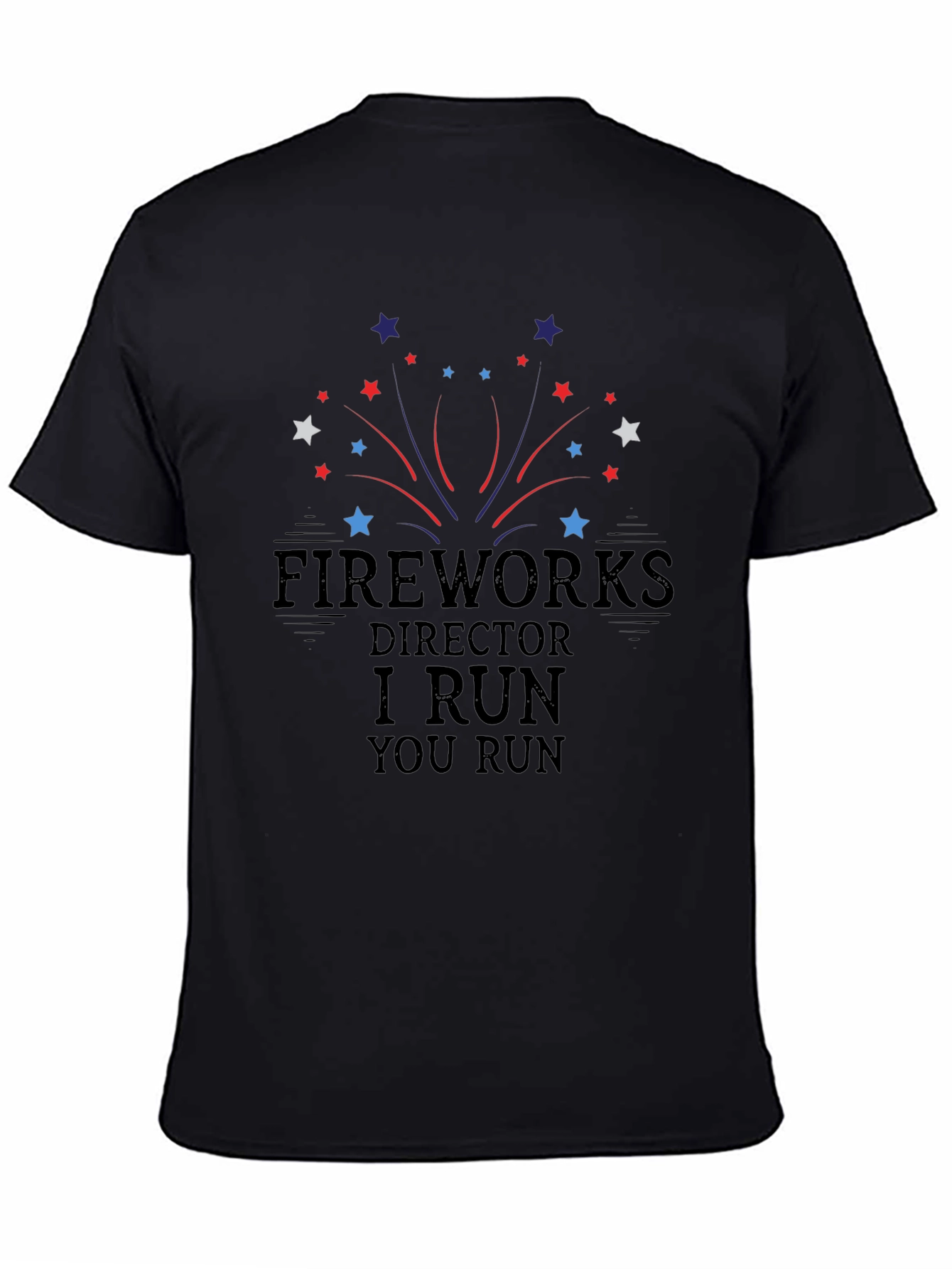 Black Fireworks Director I Run You Run Graphic Tee view 4