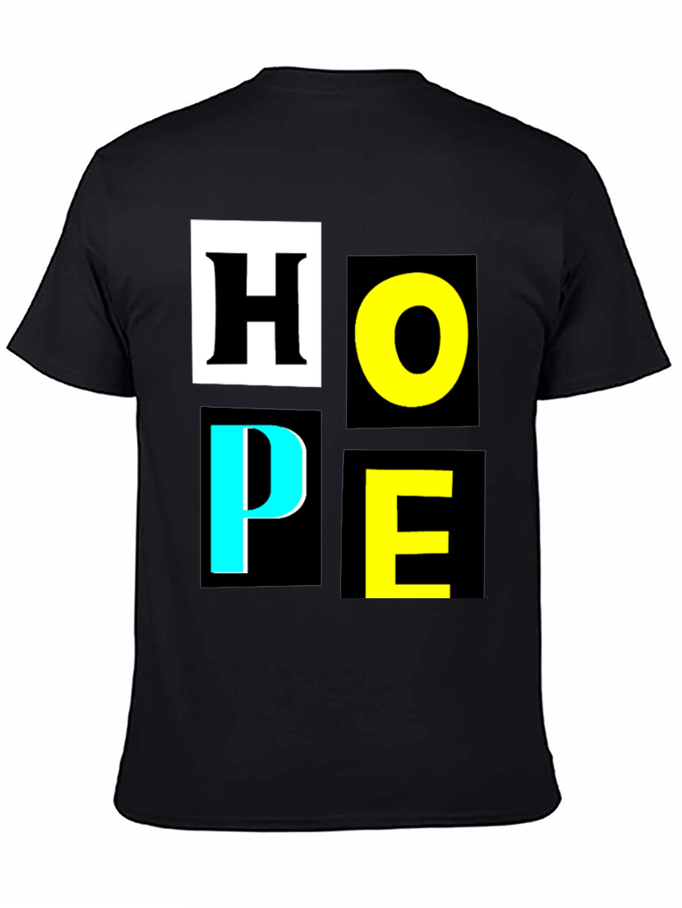 Black HOPE Graphic Tee - Stylish Motivational T-Shirt view 4