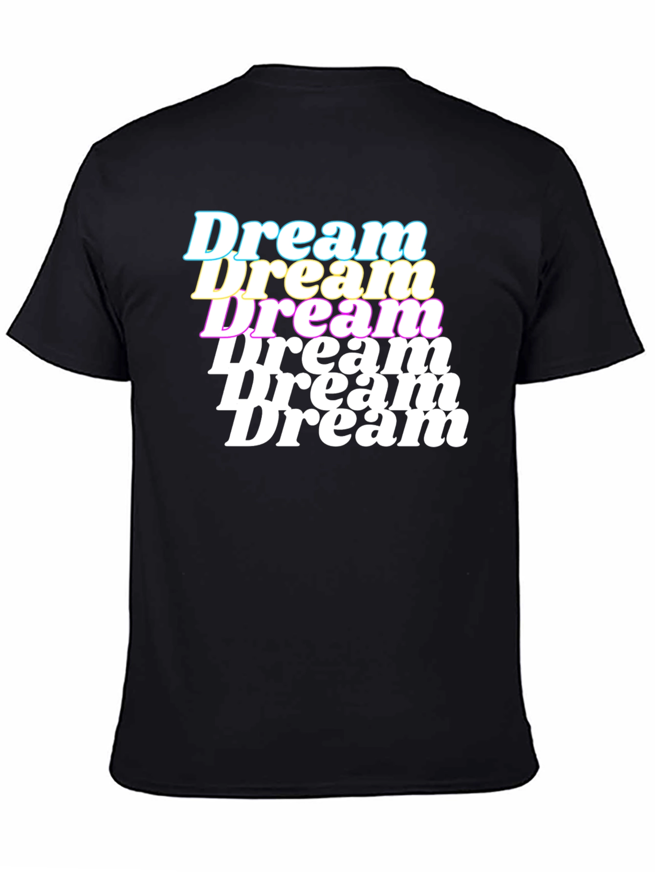 Black Dream Stacked Graphic T-Shirt - Black view 4