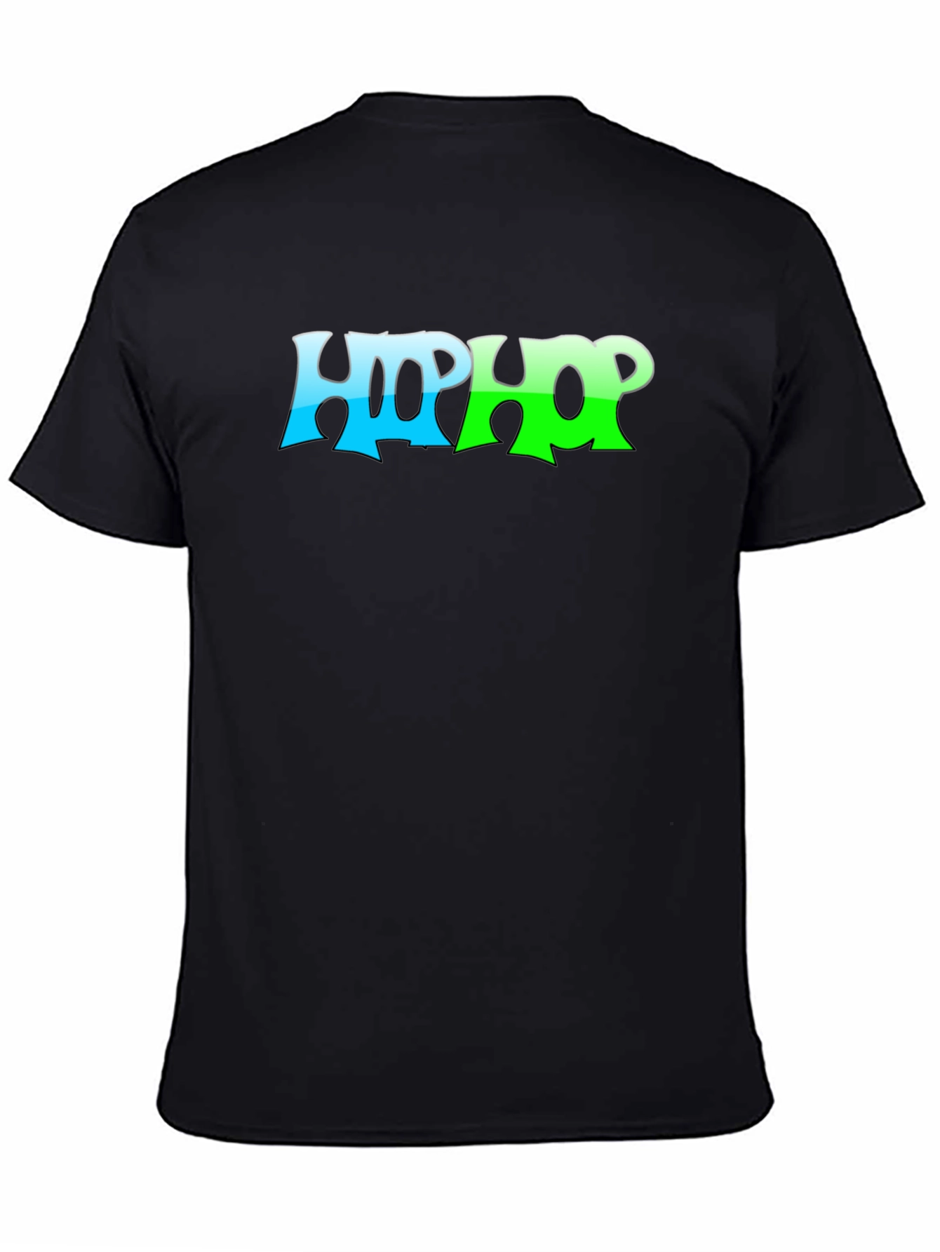 Black Hip Hop Graphic Tee - Cool Casual Style view 4