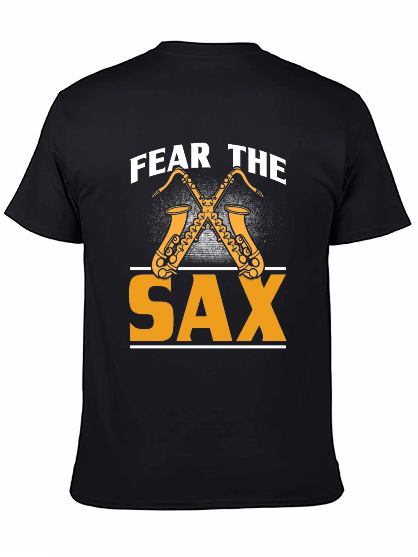 Black Fear The Sax T-Shirt - Music Lover Tee view 4