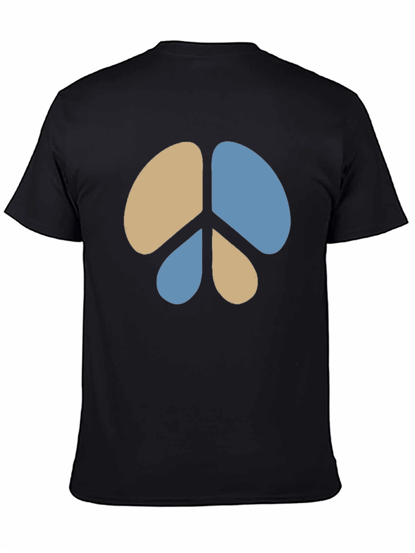 Black Peace Sign Graphic Tee - Casual Black T-Shirt view 4