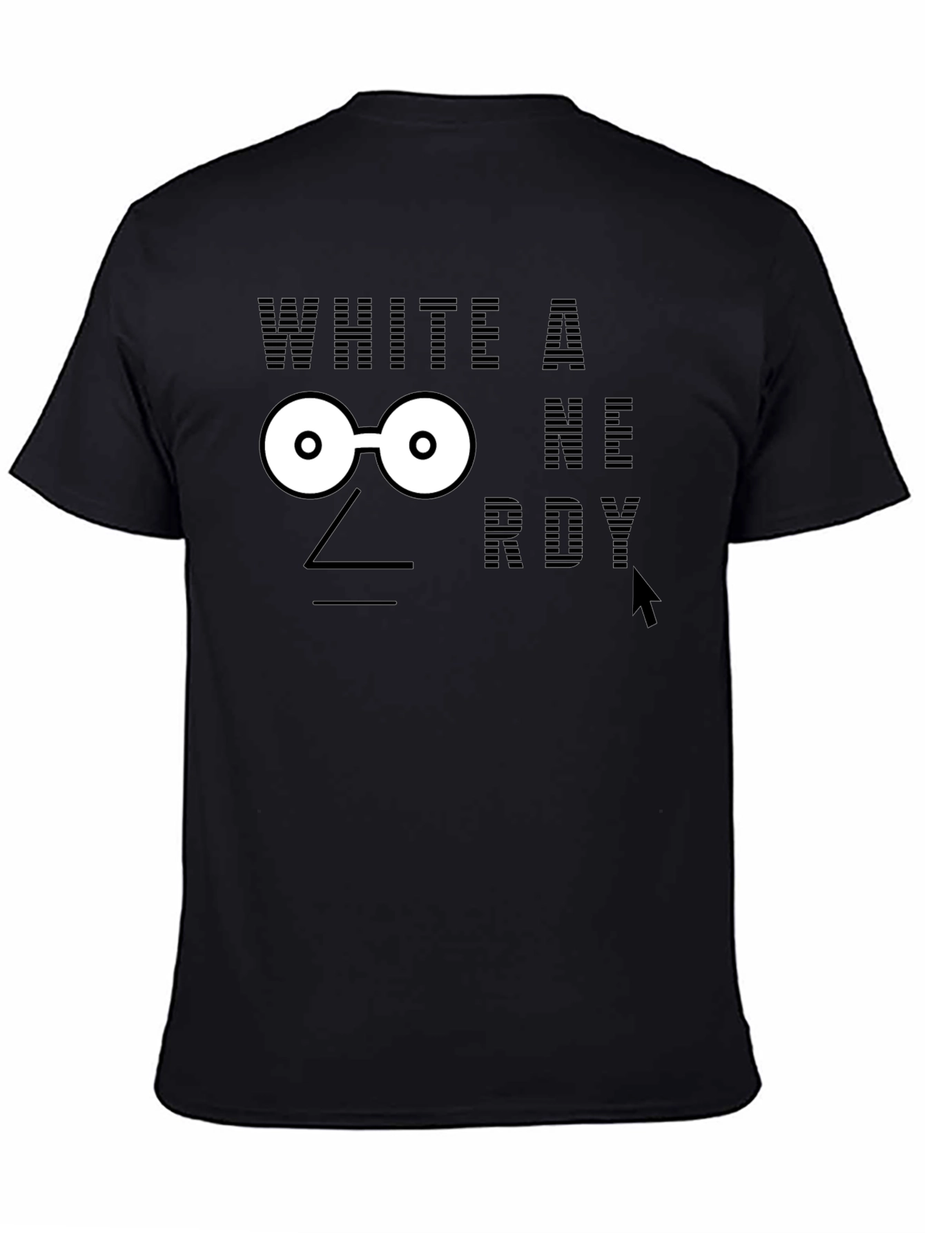 Black White a Nerd? Funny Graphic Novelty T-Shirt view 4