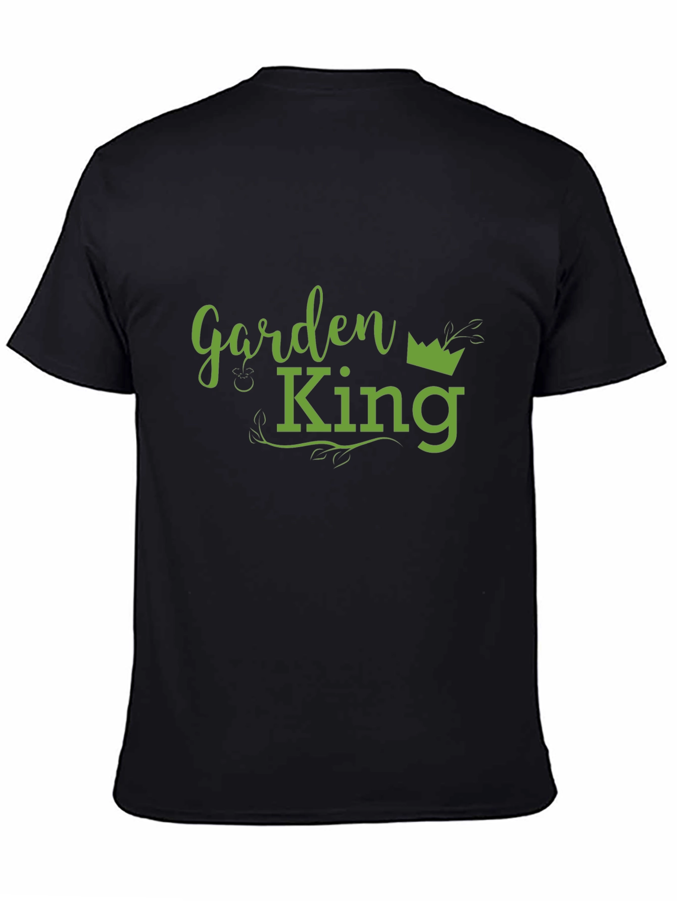 Black Garden King Men's Black T-Shirt view 4