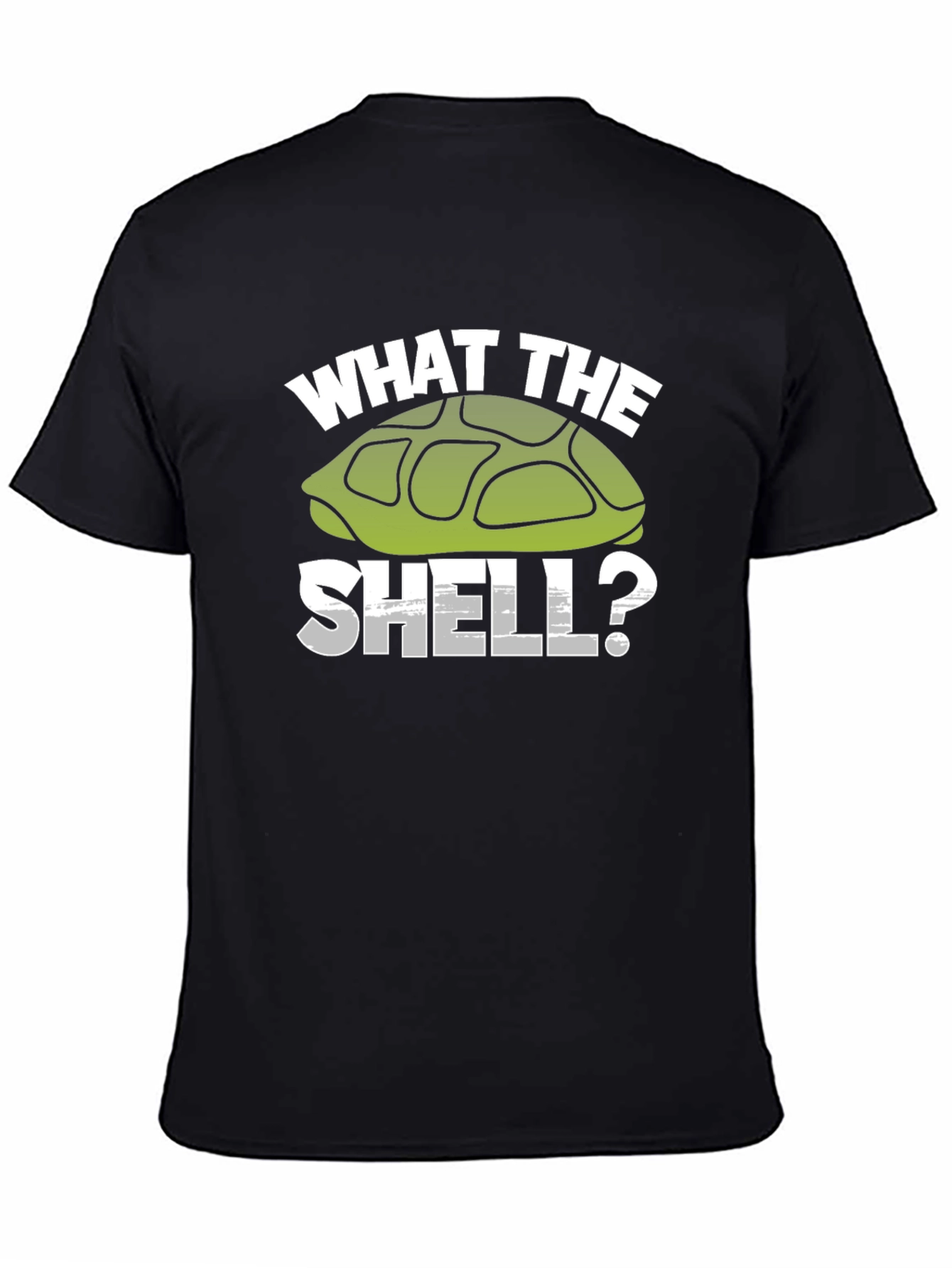Black What the Shell? Turtle Graphic T-Shirt view 4