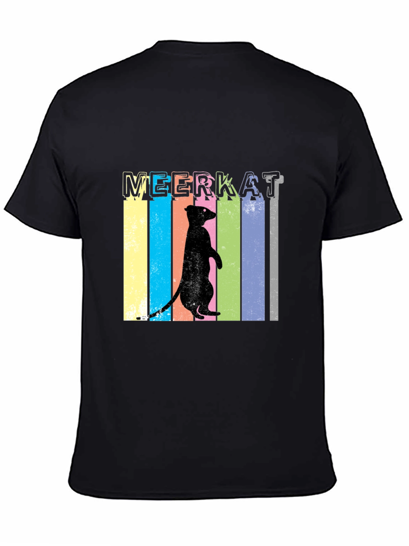 Black Meerkat Graphic Tee - Fun Animal T-Shirt view 4