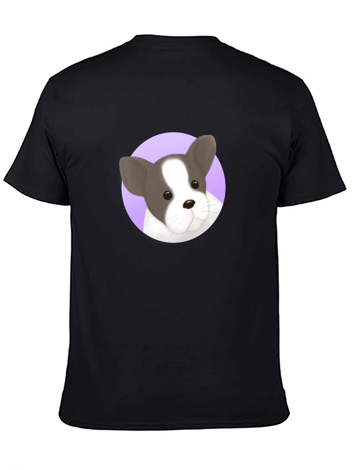 Black Dog Graphic Tee - French Bulldog Design view 4