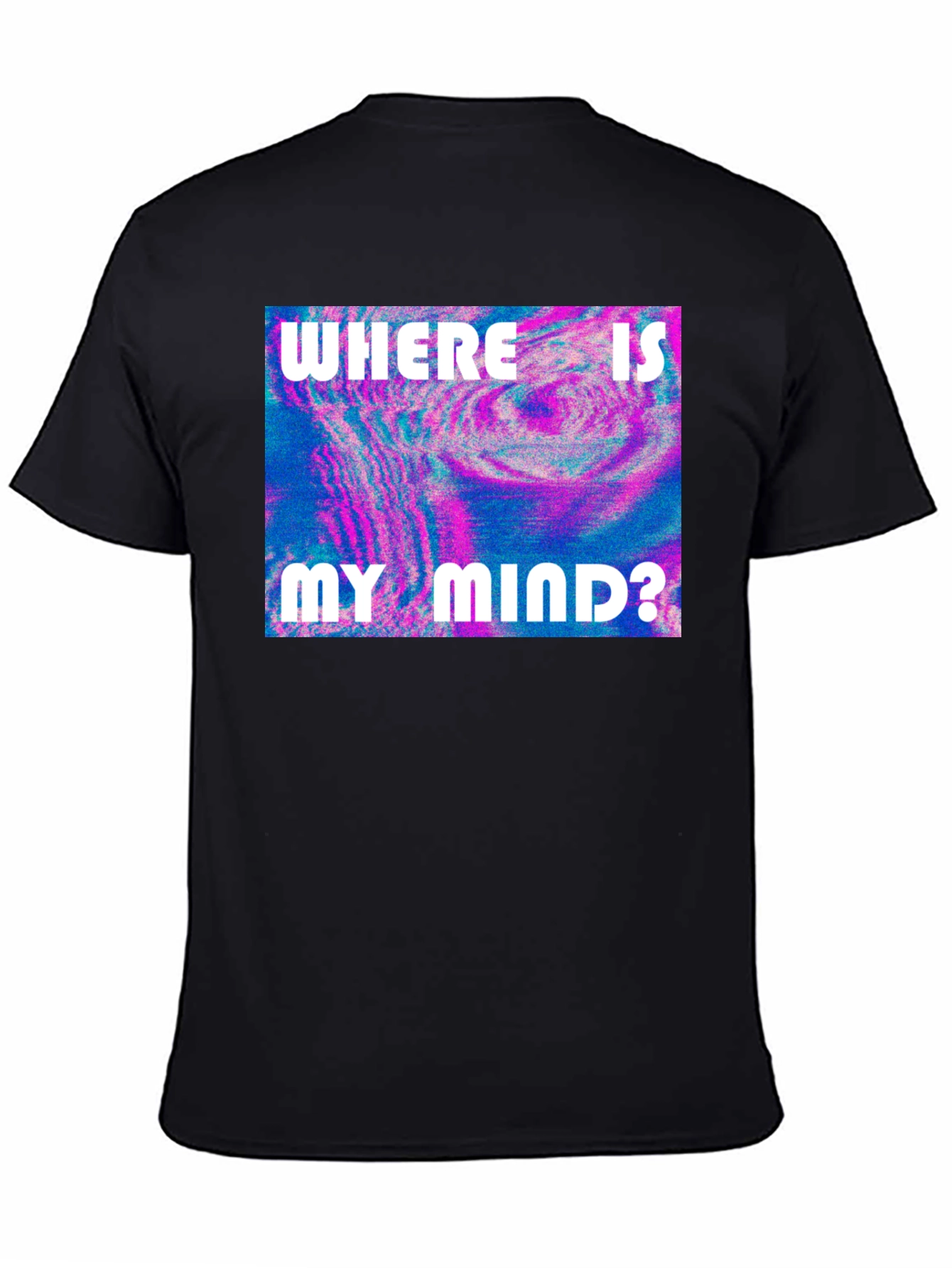 Black Mind-Bending Graphic Tee: Where Is My Mind? Shirt view 4