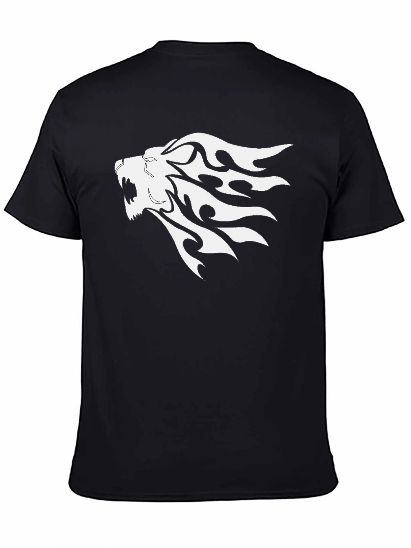 Black Black Lion Head Graphic Tee view 4
