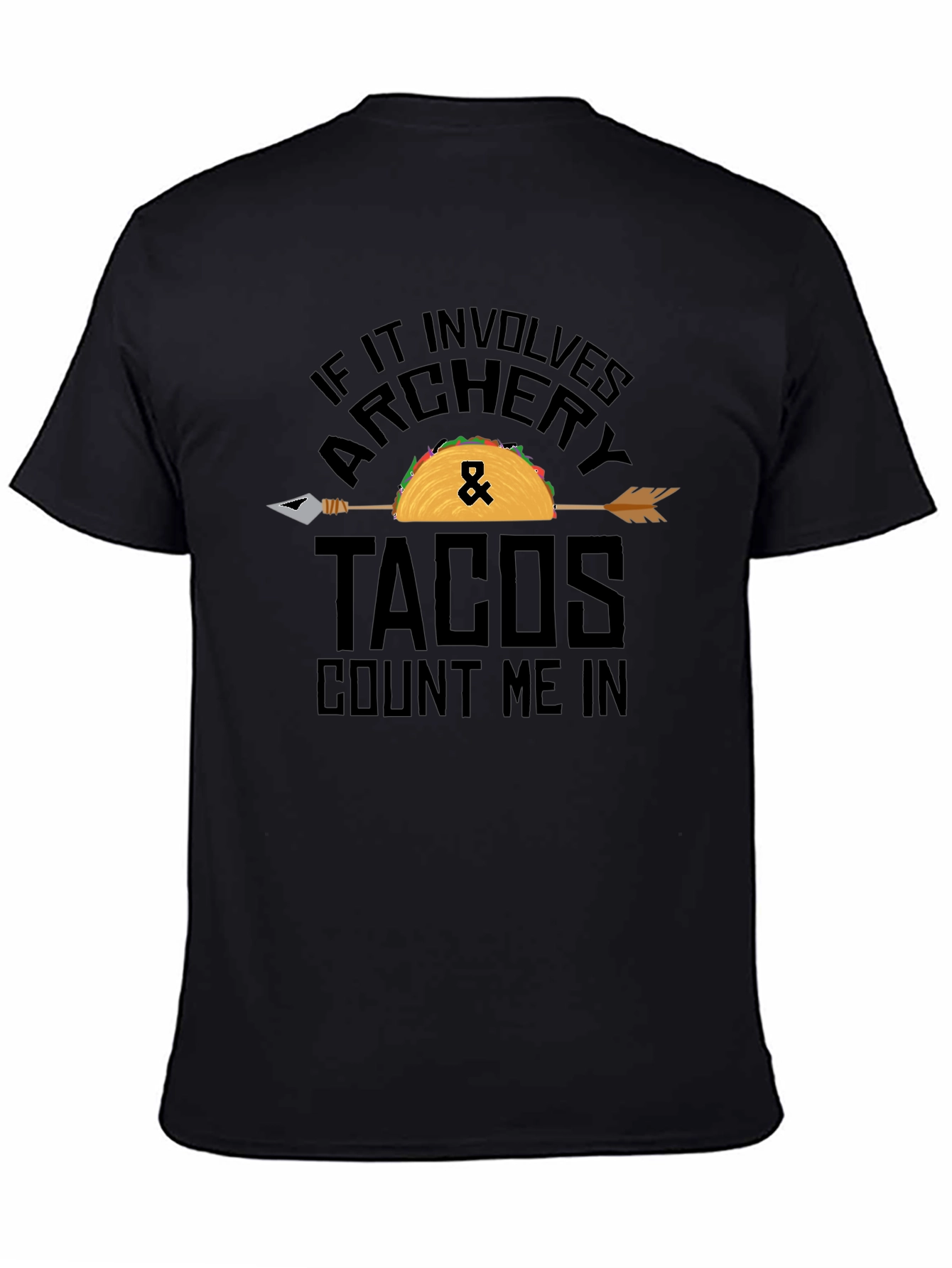 Black Archery & Tacos Graphic Tee view 4