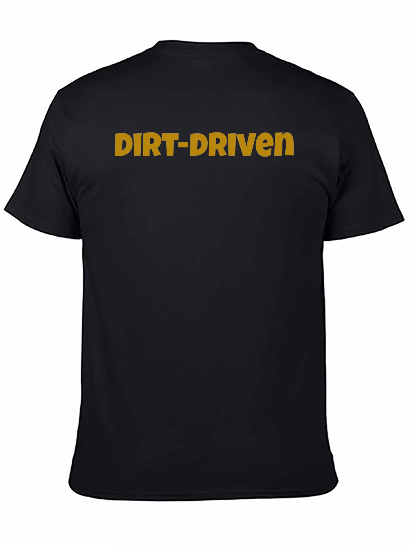 Black Dirt-Driven Graphic Tee - Black Cotton T-Shirt view 4