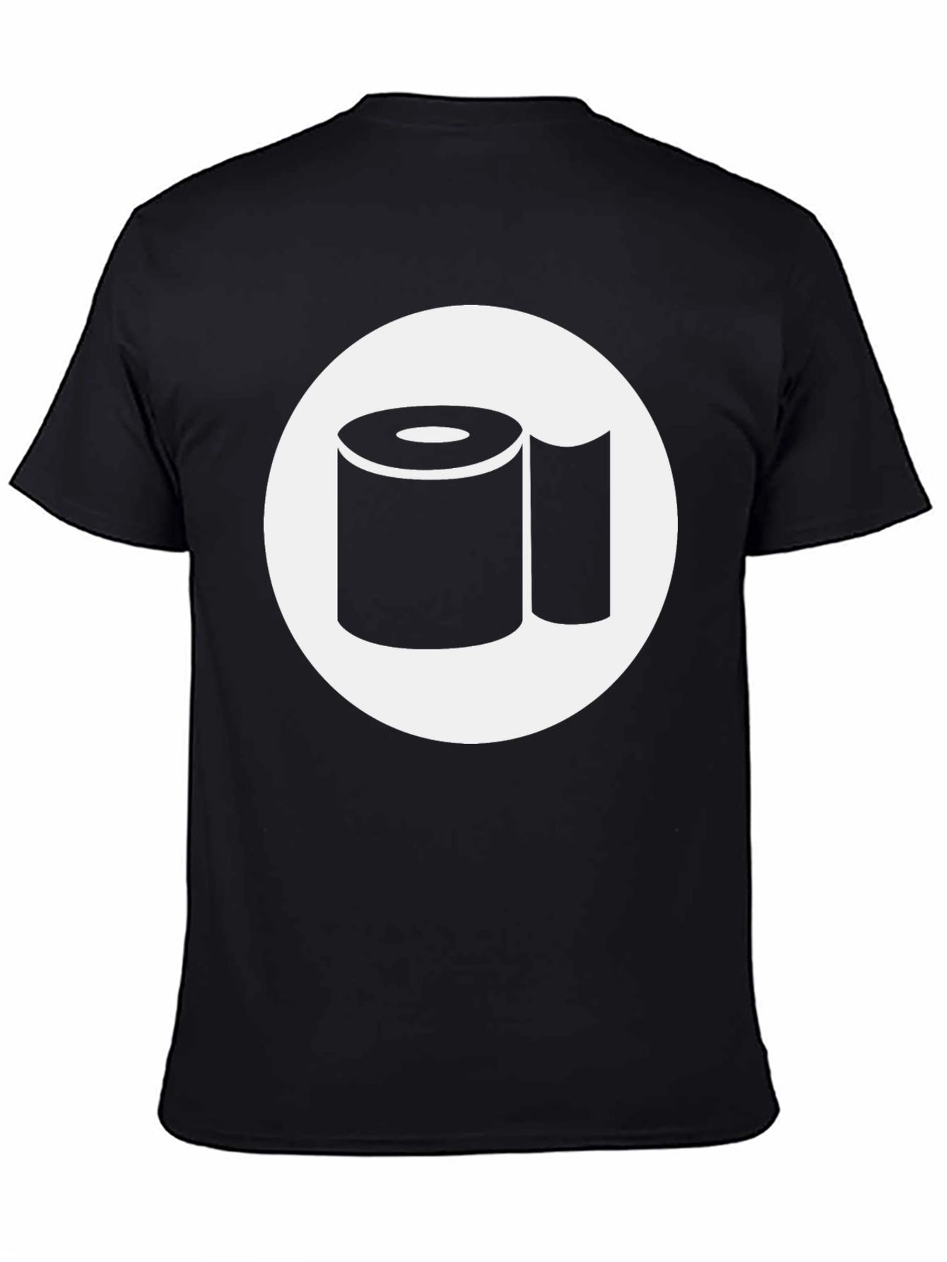 Black Toilet Paper Roll Graphic Tee - Black Cotton Comfort view 4