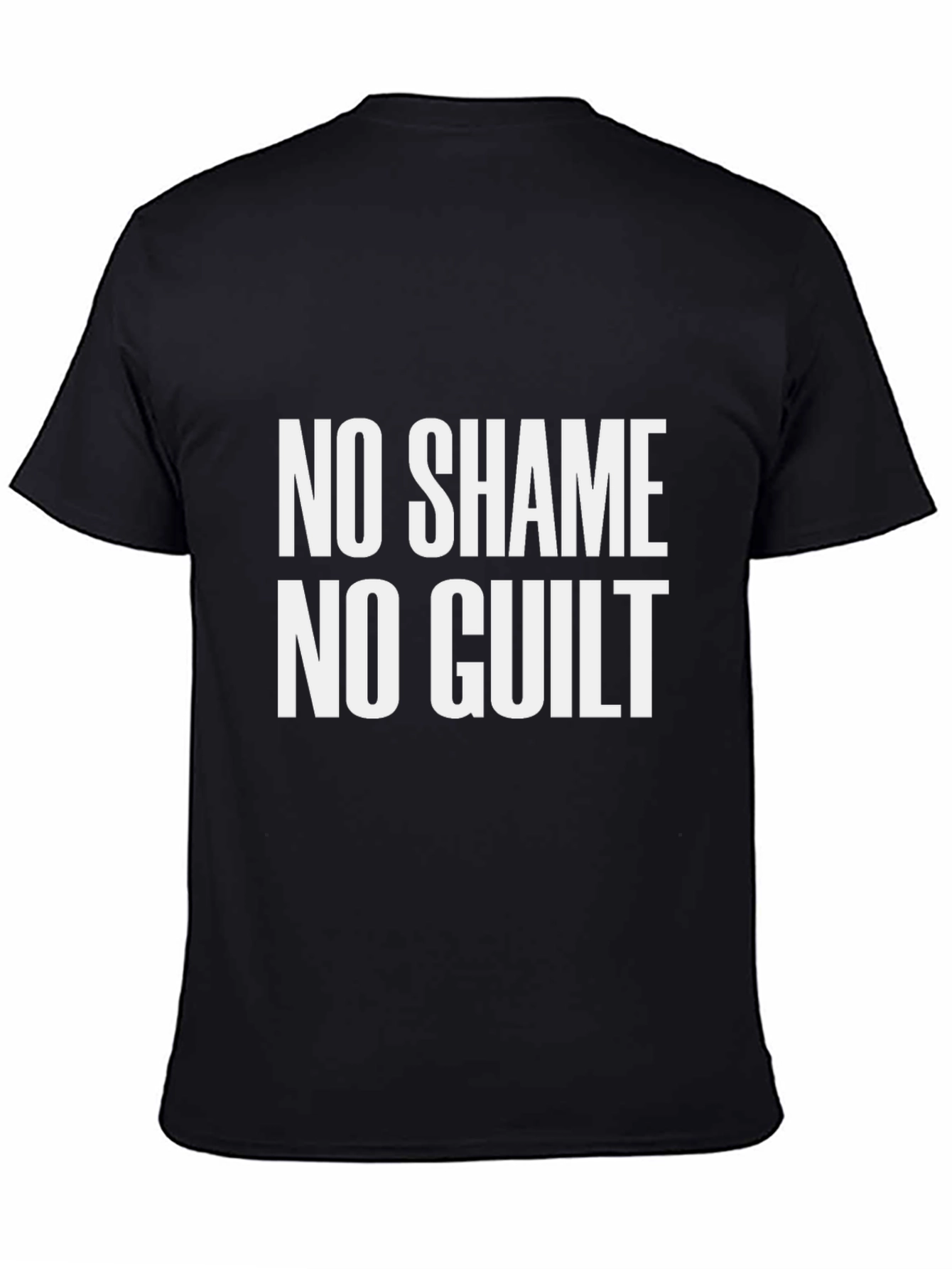 Black No Shame No Guilt Graphic T-Shirt view 4