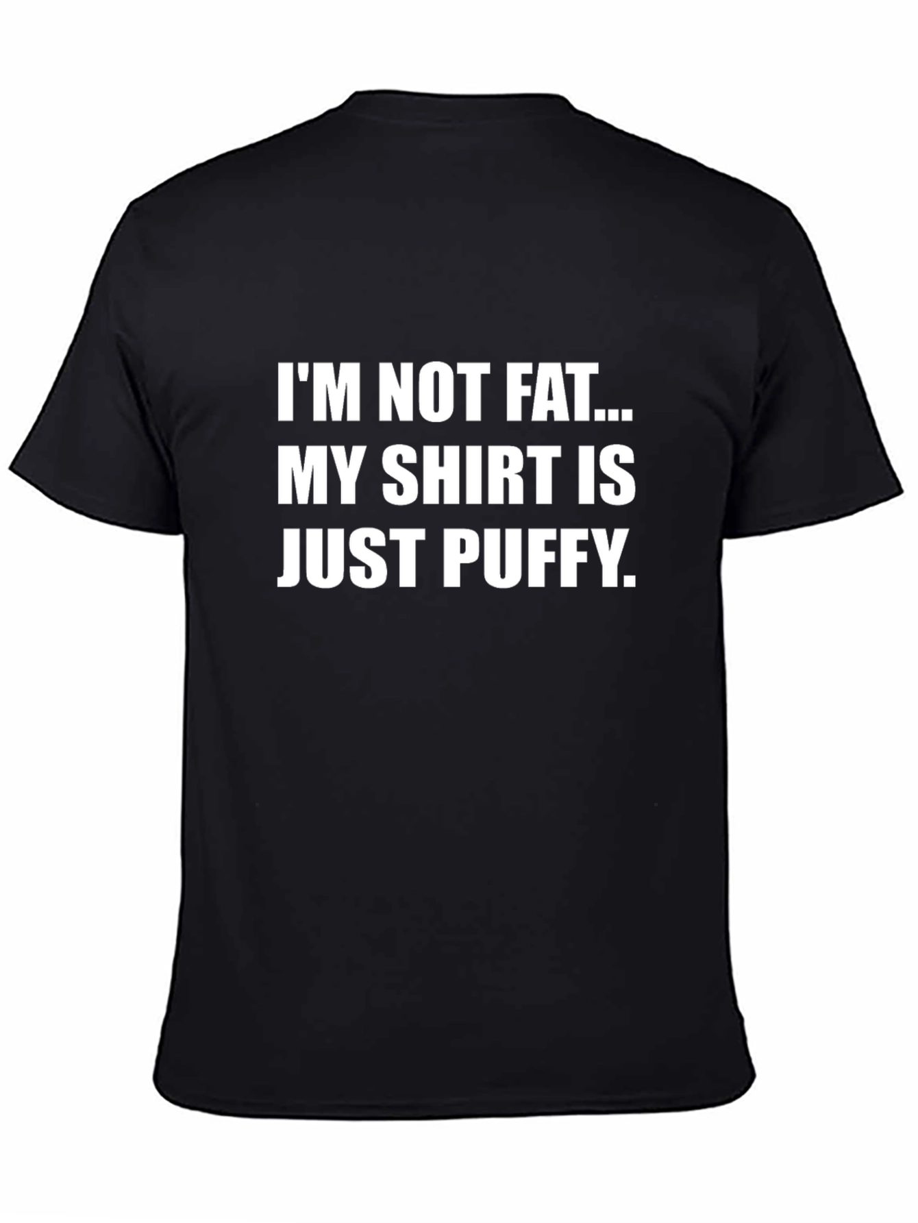 Black Funny Puffy Shirt Slogan Tee view 4