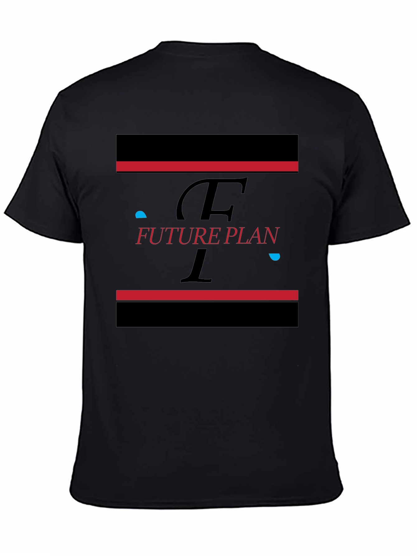 Black Future Plan Graphic Black T-Shirt view 4