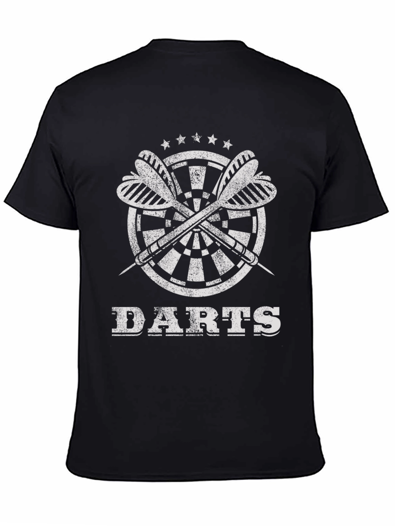 Black Darts Graphic Tee - Black Cotton T-Shirt view 4
