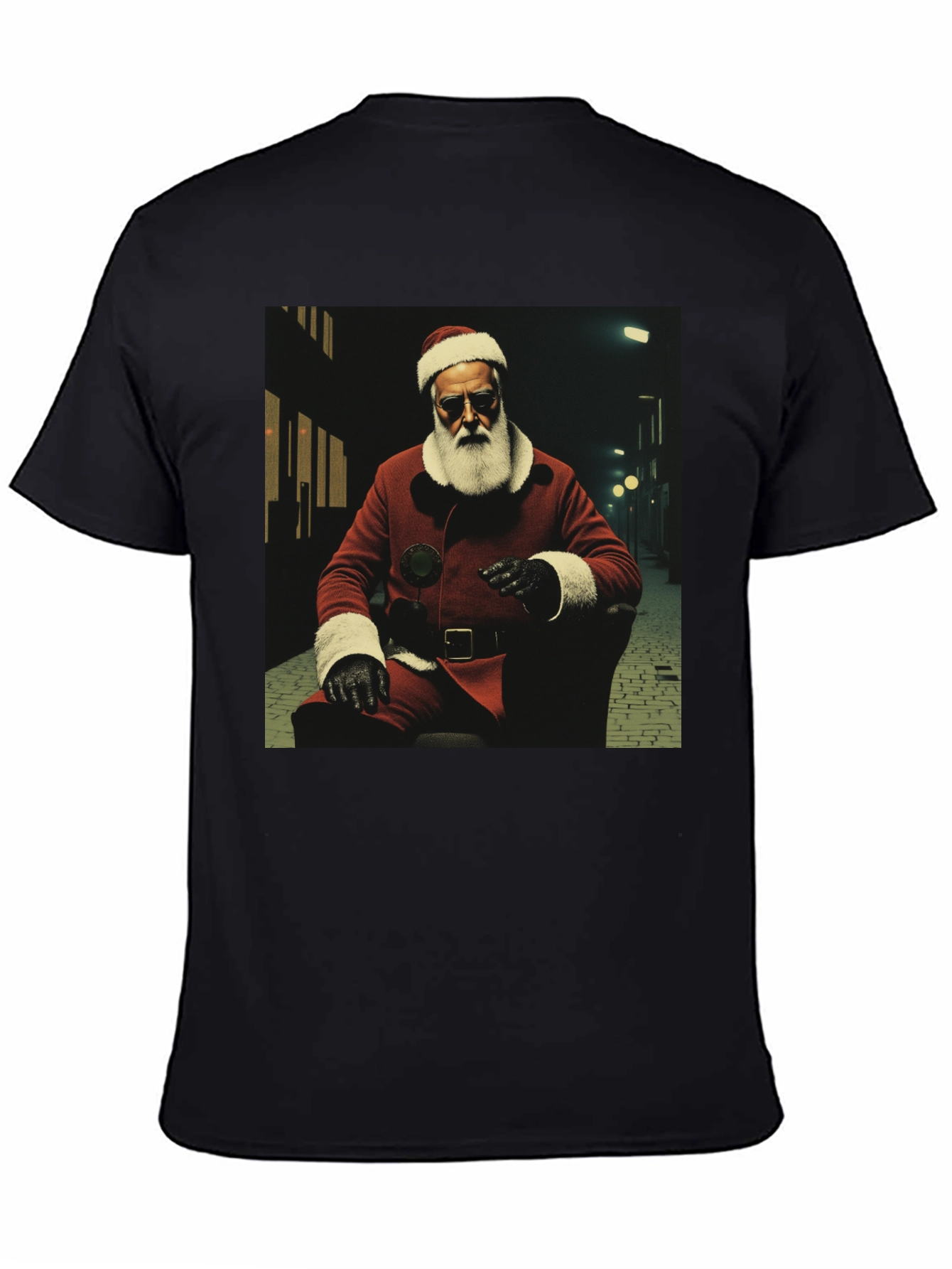 Black Cool Santa T-Shirt view 4