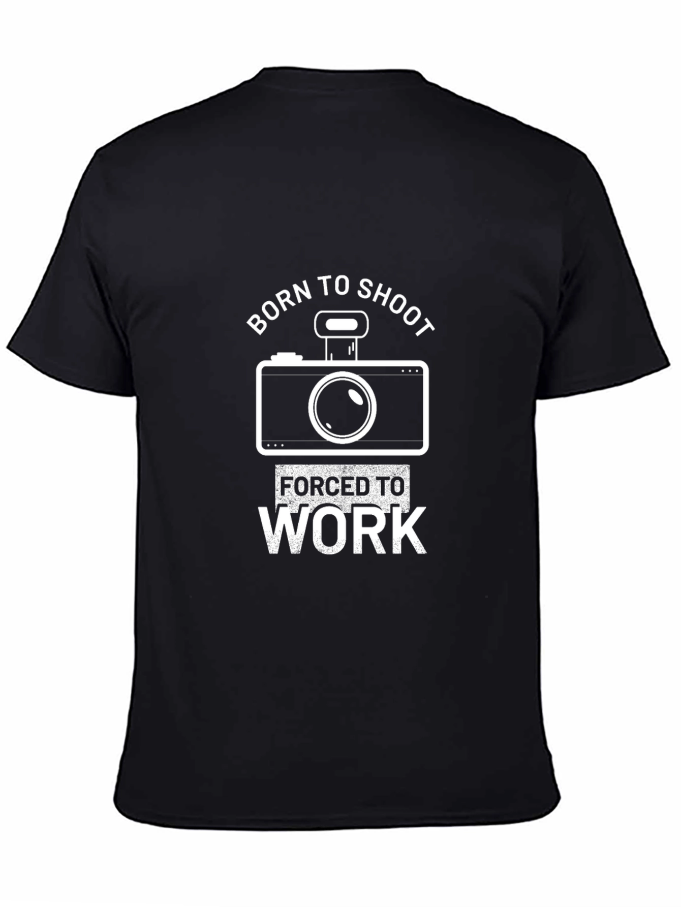 Black Born to Shoot T-Shirt, Photography Lover Tee view 4