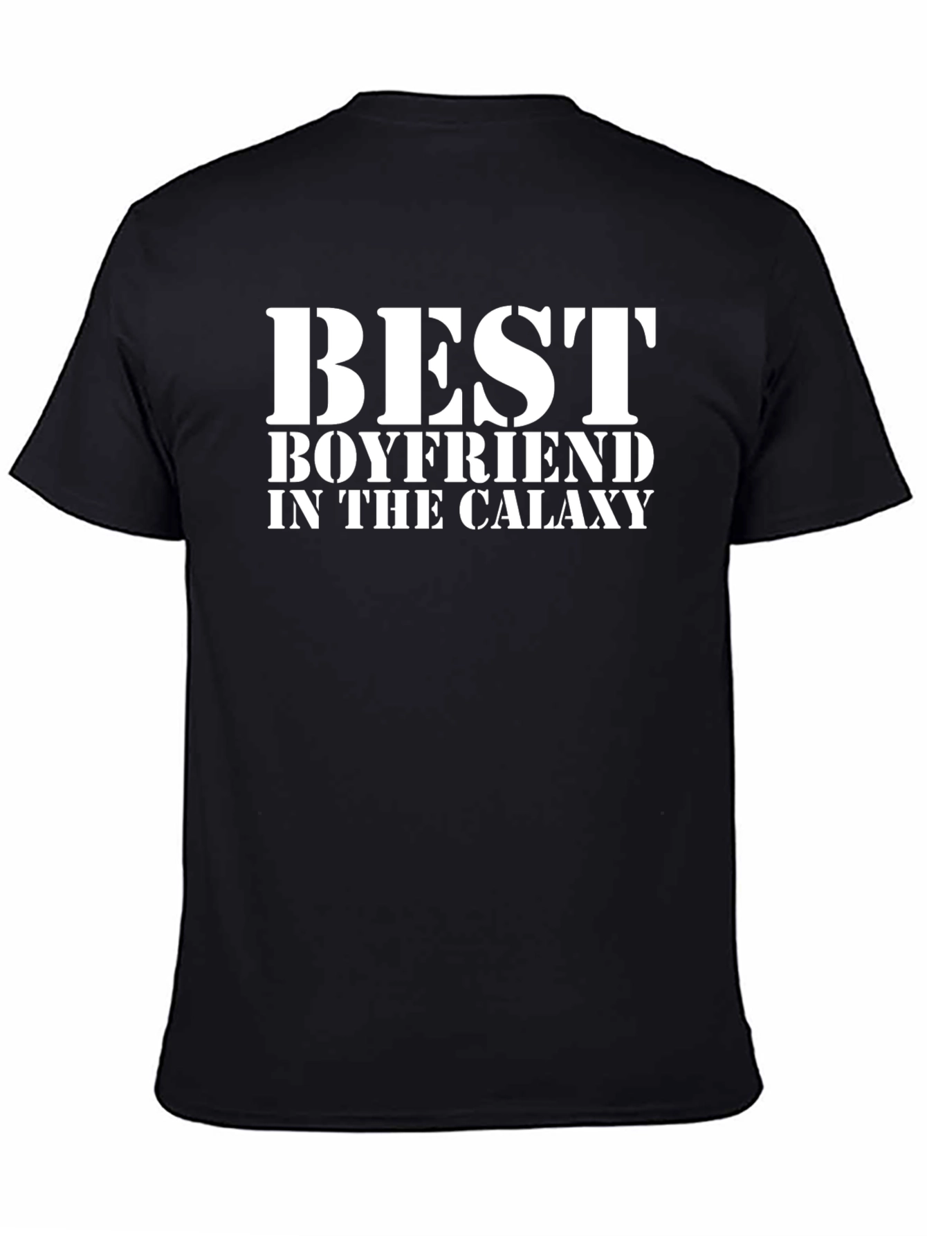 Best Boyfriend in the Galaxy Black T-Shirt - 4