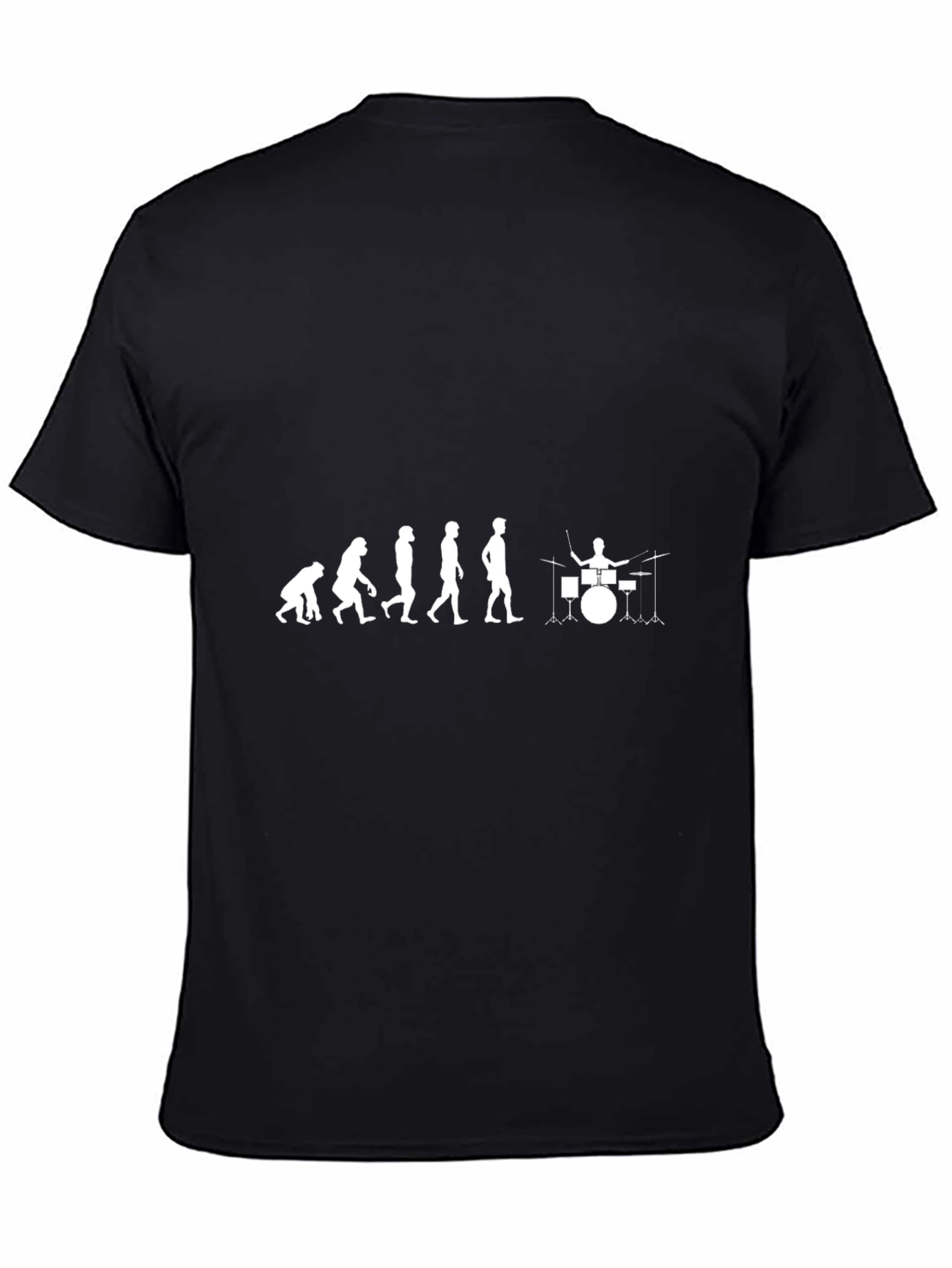 Black Evolution of Drummer Black Graphic Tee view 4
