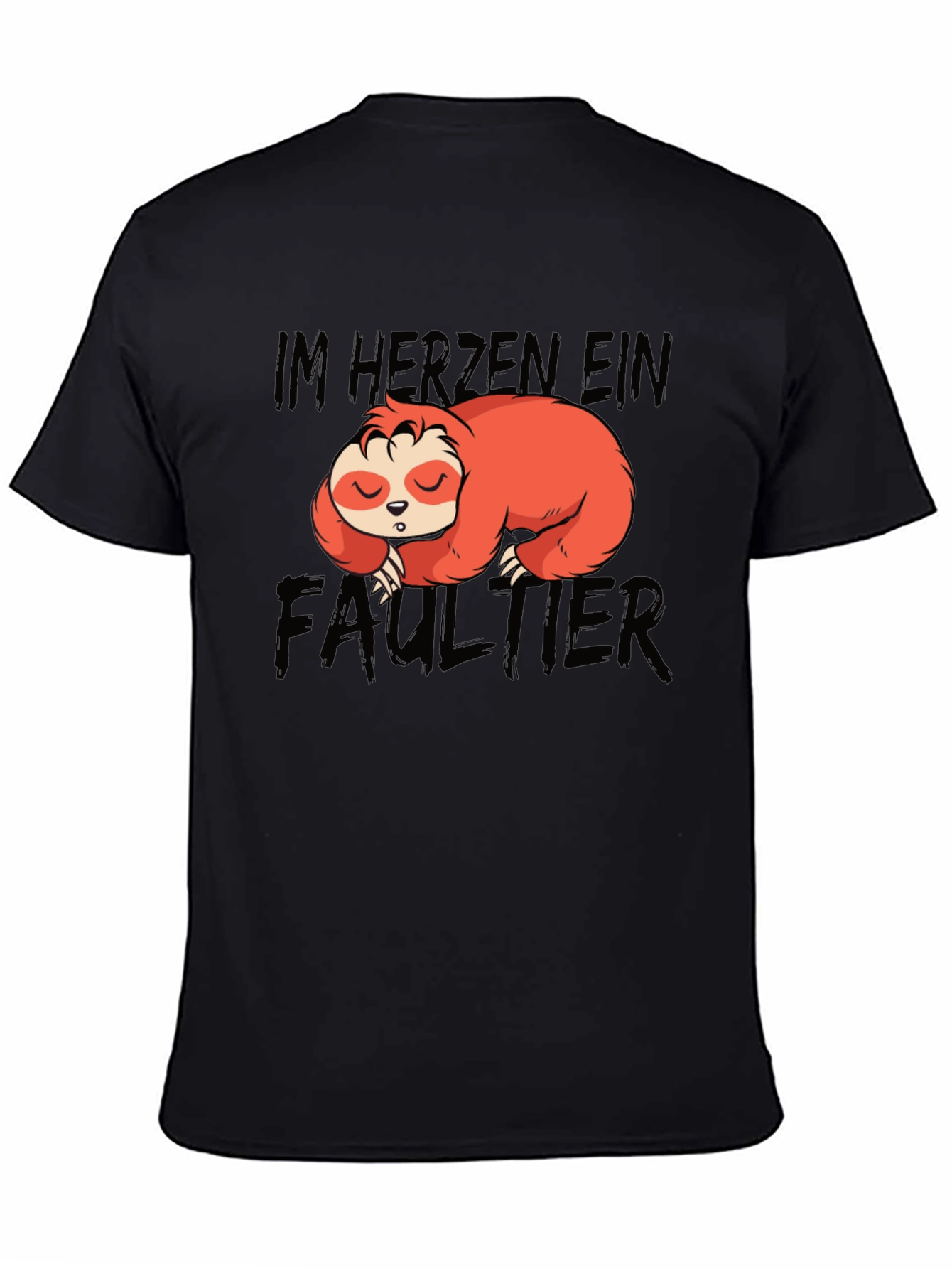 Black Im Herzen Ein Faultier Sloth Graphic T-Shirt view 4