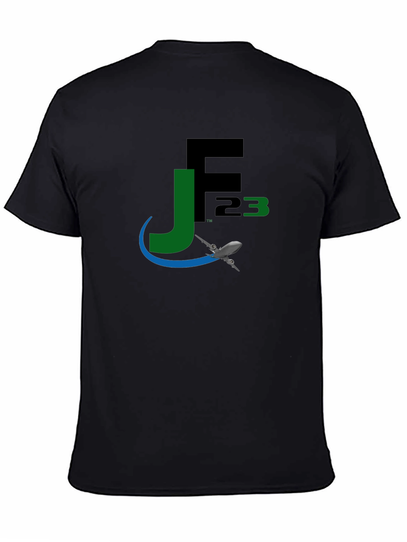 Black JF23 Jetsetter Black T-Shirt | Modern Aviation Apparel view 4