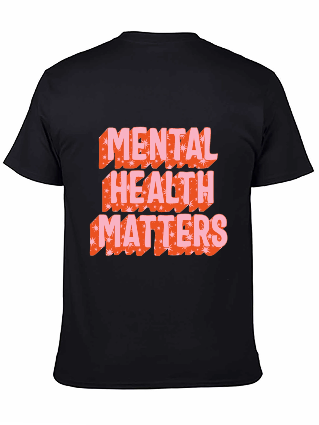 Black Mental Health Matters Graphic Tee - Black view 4