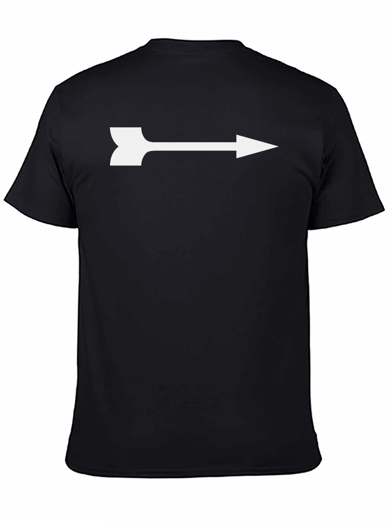 Black Men's Black Arrow Graphic Tee - Modern Casual Style view 4
