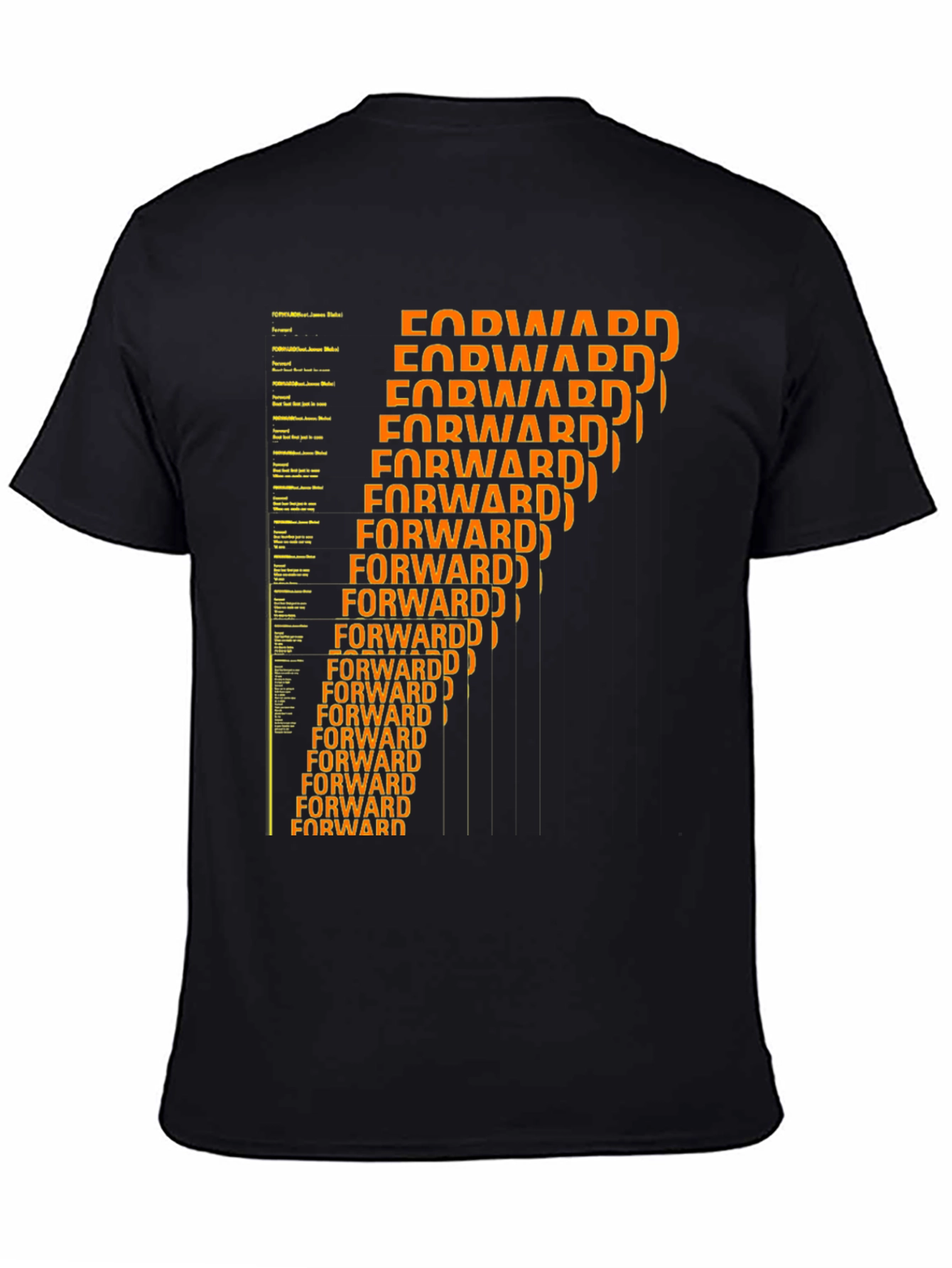 Black Forward Graphic T-Shirt - Modern Design view 4