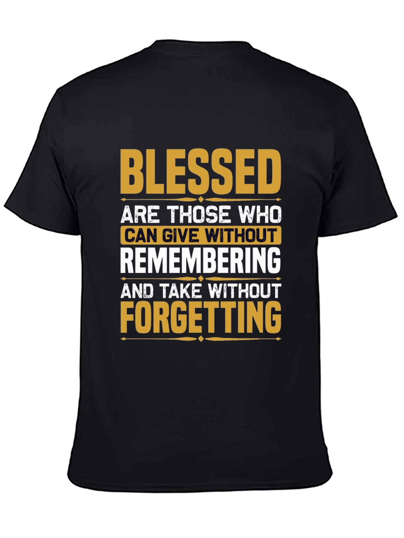 Black Blessed Inspirational Graphic T-Shirt view 4