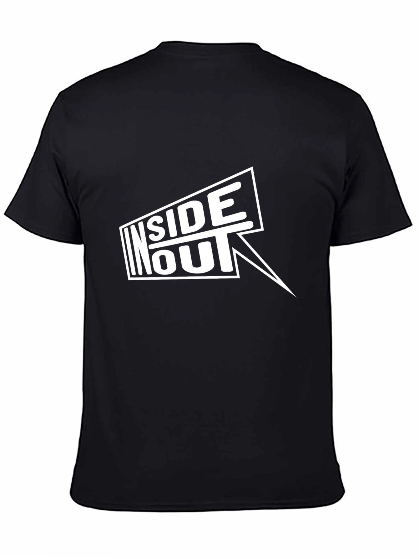 Black Inside Out Graphic Print Black T-Shirt view 4