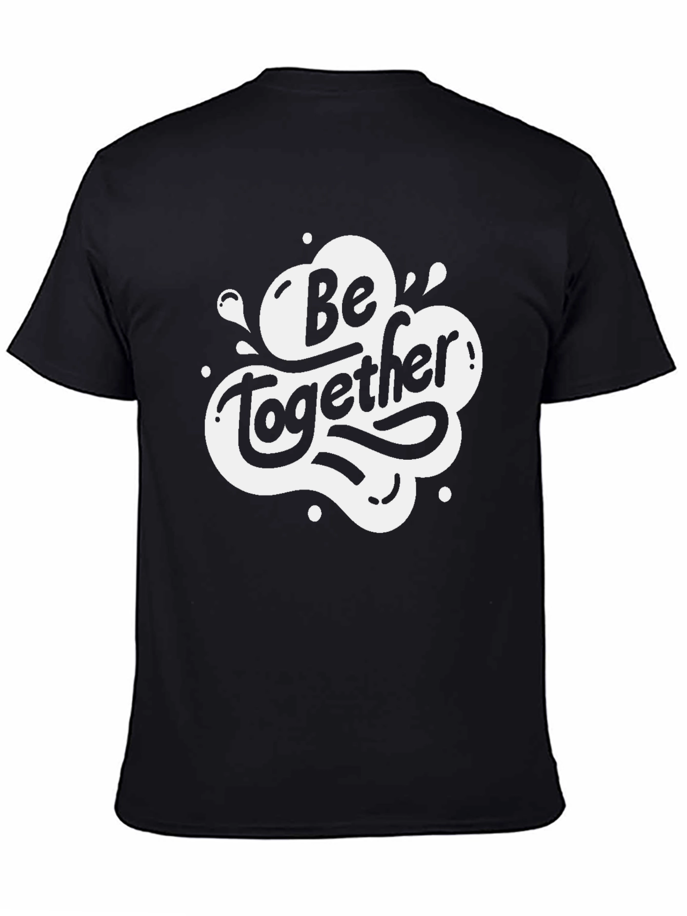 Black Be Together Graphic Tee - Stylish Black T-Shirt view 4