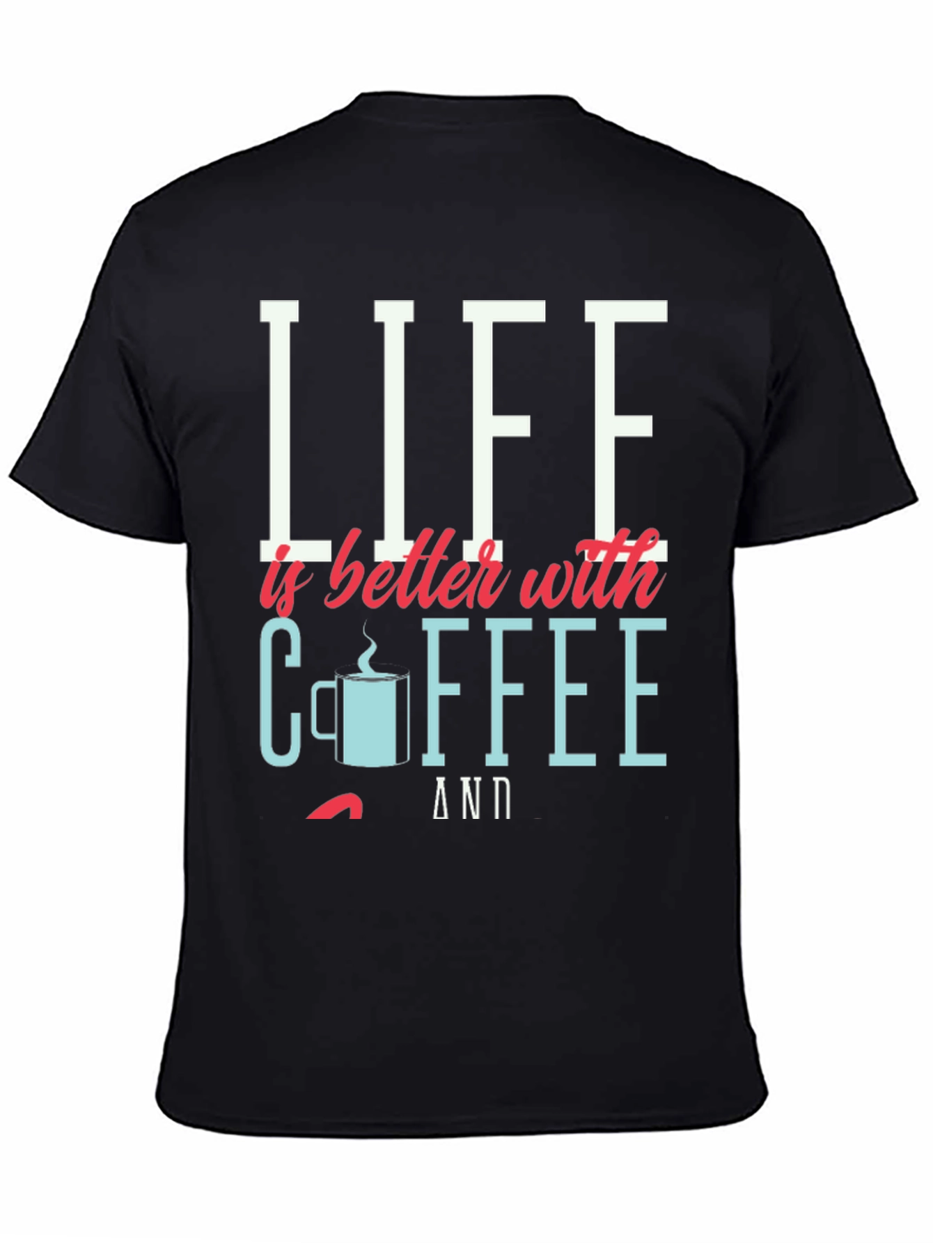 Black Life is Better with Coffee Graphic Tee view 4