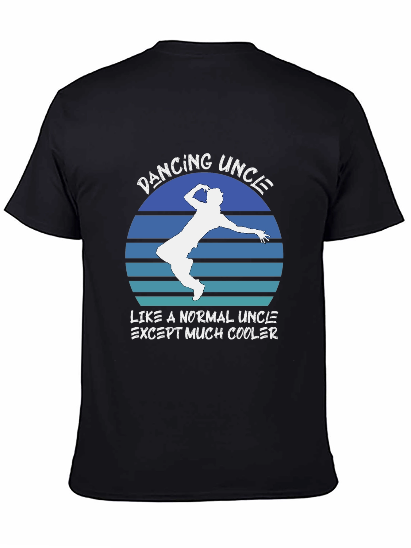 Black Dancing Uncle T-Shirt - Cool Uncle Tee view 4