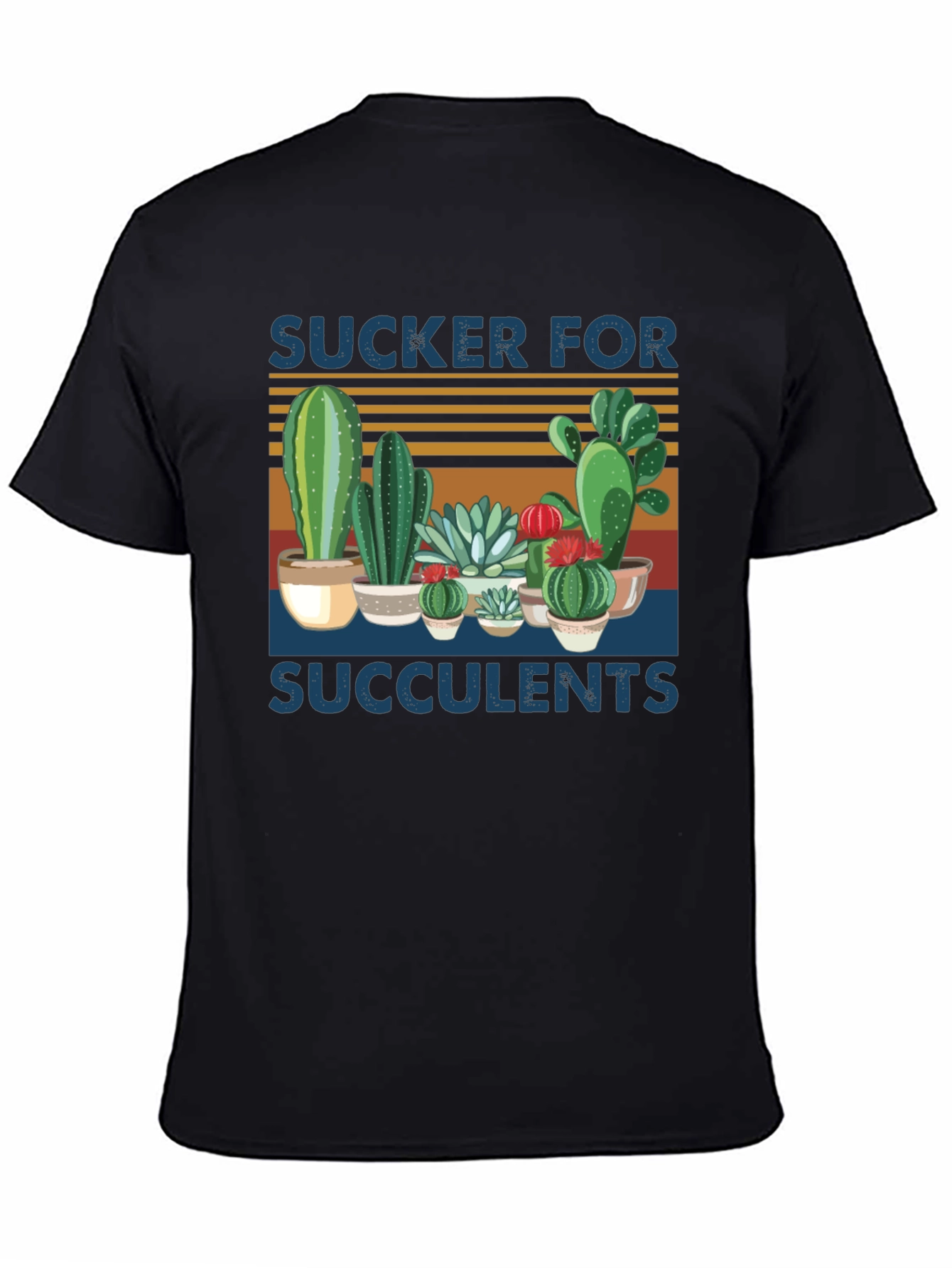 Black Sucker for Succulents Graphic Tee view 4