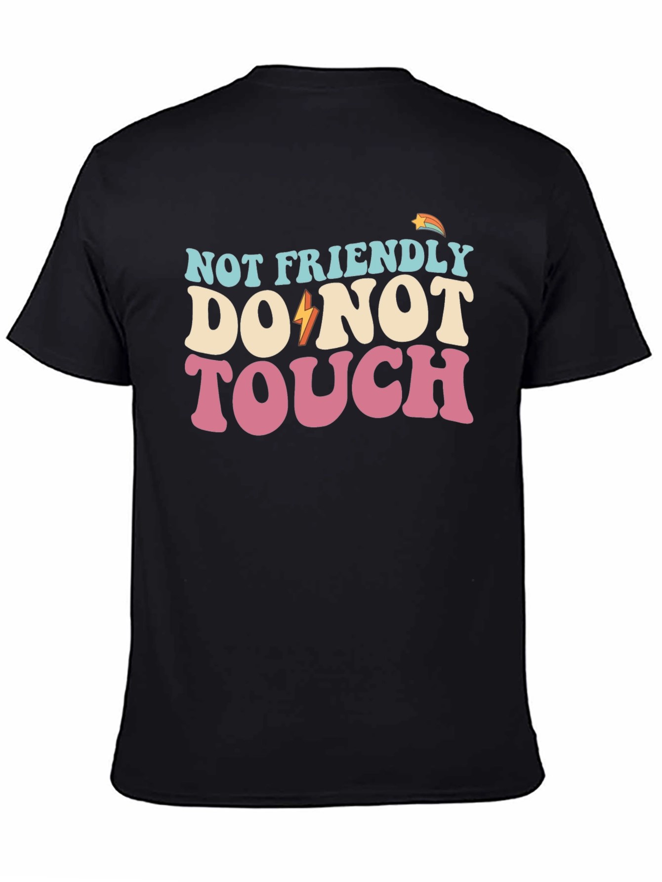 Black Not Friendly Graphic Tee - Unisex view 4