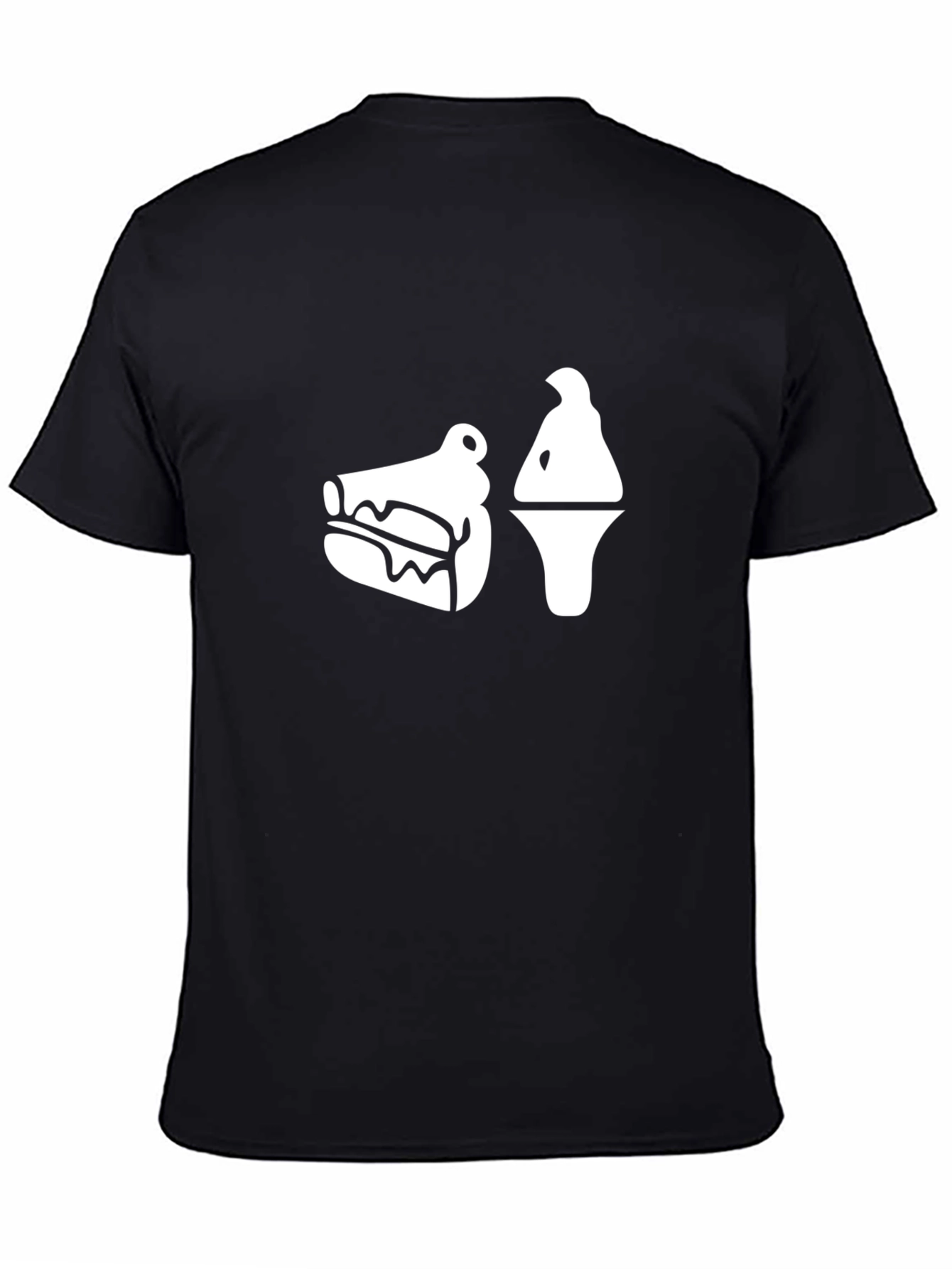 Black Foodie Black T-Shirt: Alligator & Ice Cream view 4