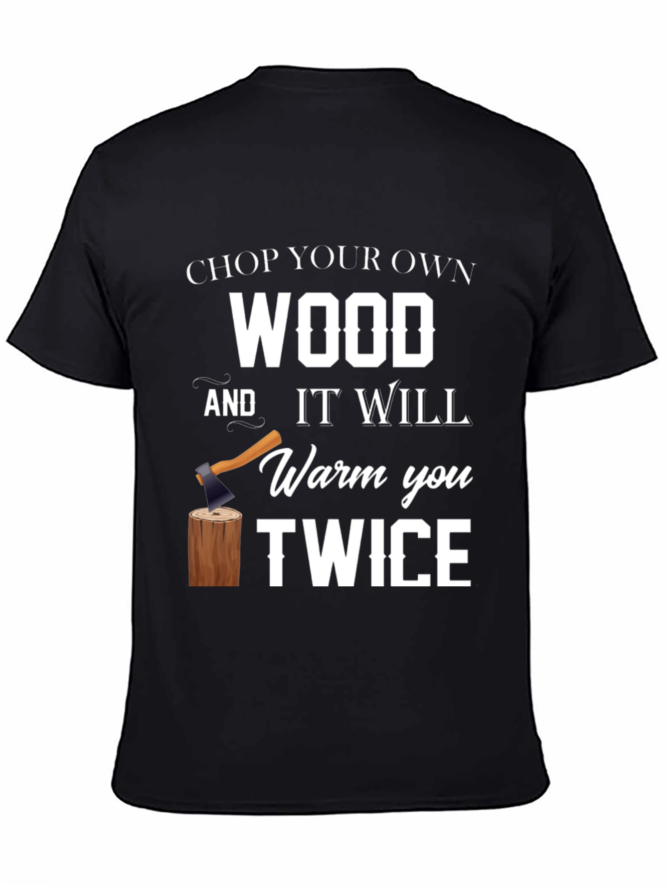 Black Chop Your Own Wood Graphic Tee view 4