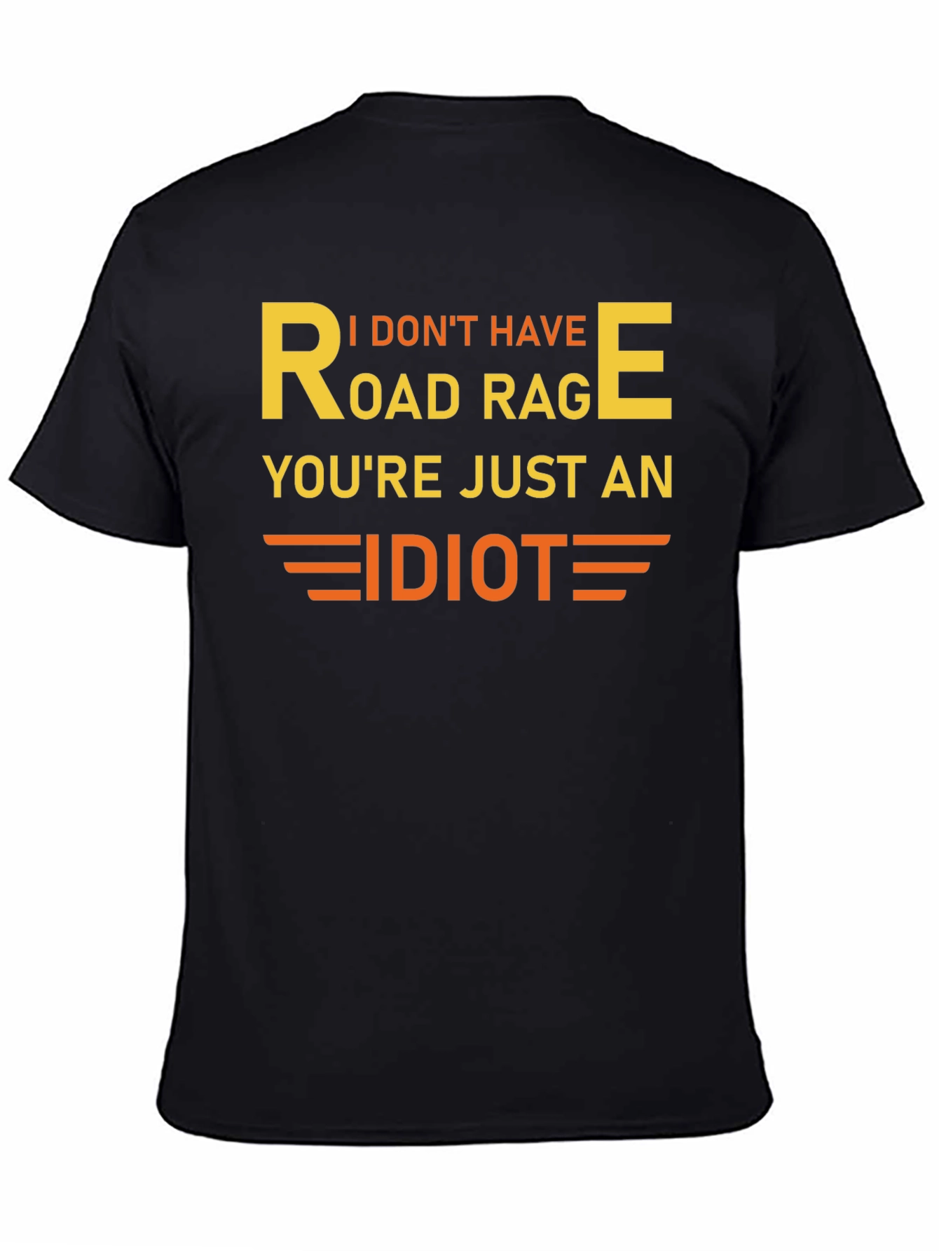 Black Road Rage Graphic Tee - Funny Sarcastic T-Shirt view 4