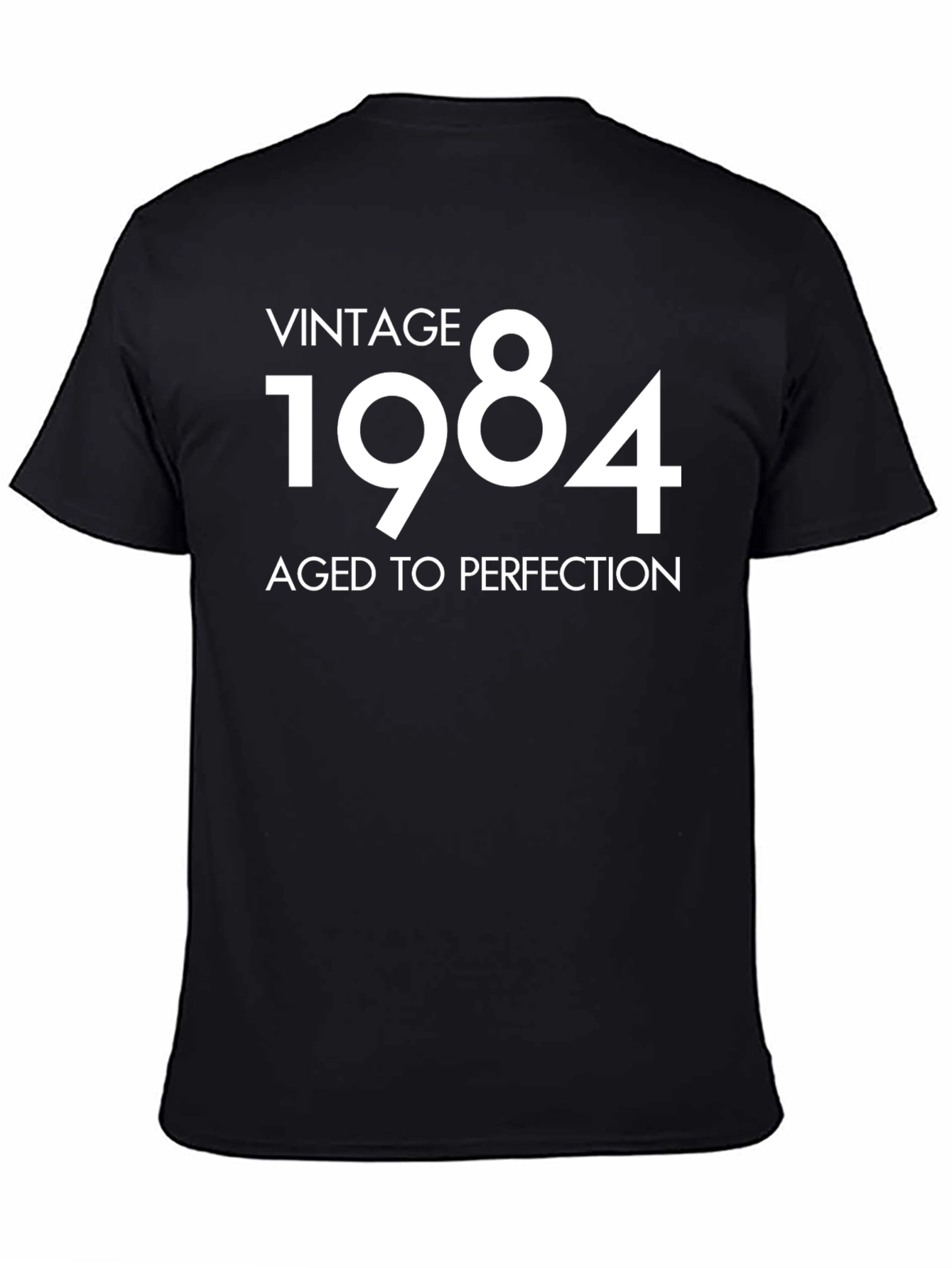 Black Vintage 1984 Aged to Perfection T-Shirt view 4