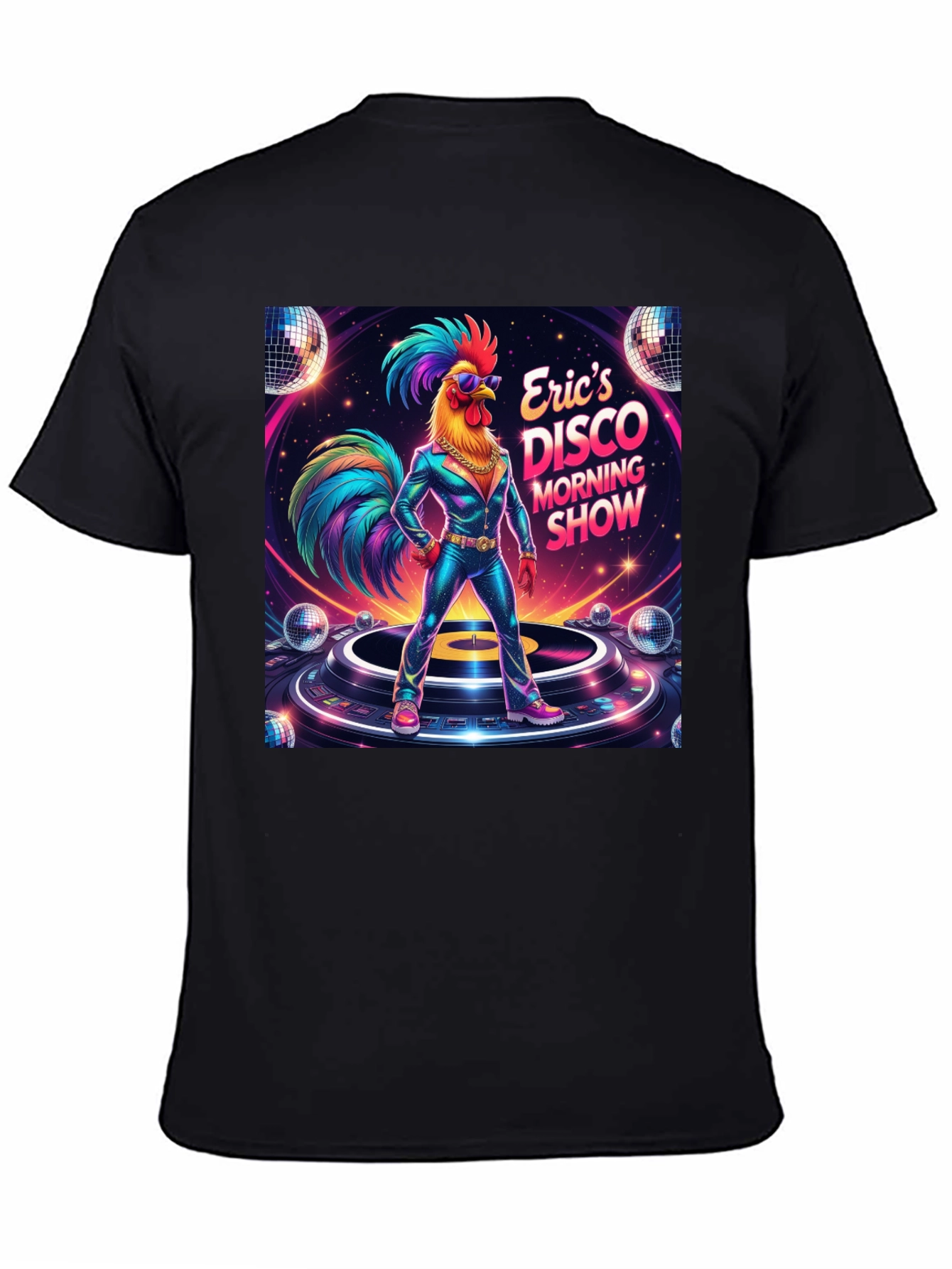 Black Eric's Disco Morning Show Graphic T-Shirt view 4