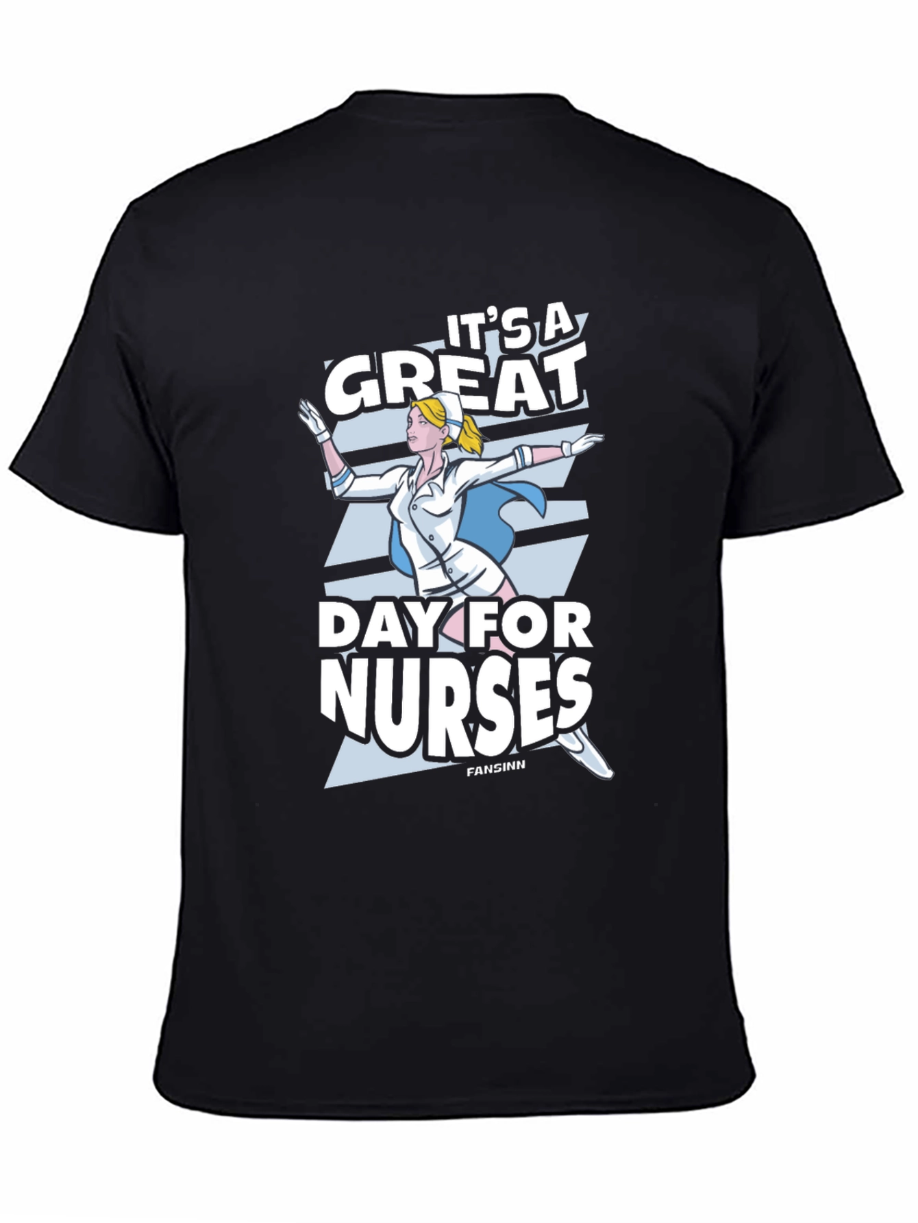 Black It's a Great Day For Nurses T-Shirt view 4