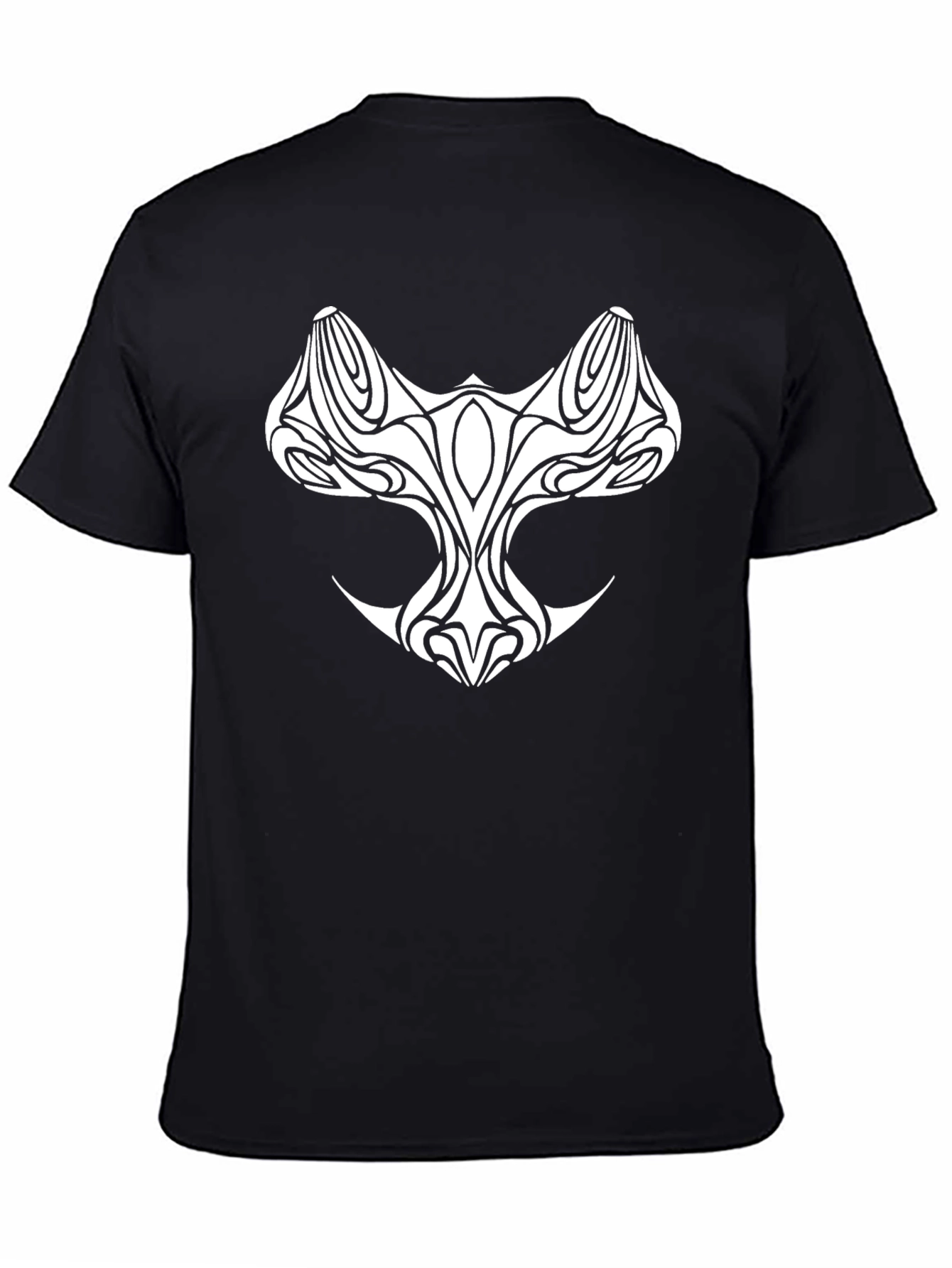 Black Abstract Graphic Print Black T-Shirt view 4